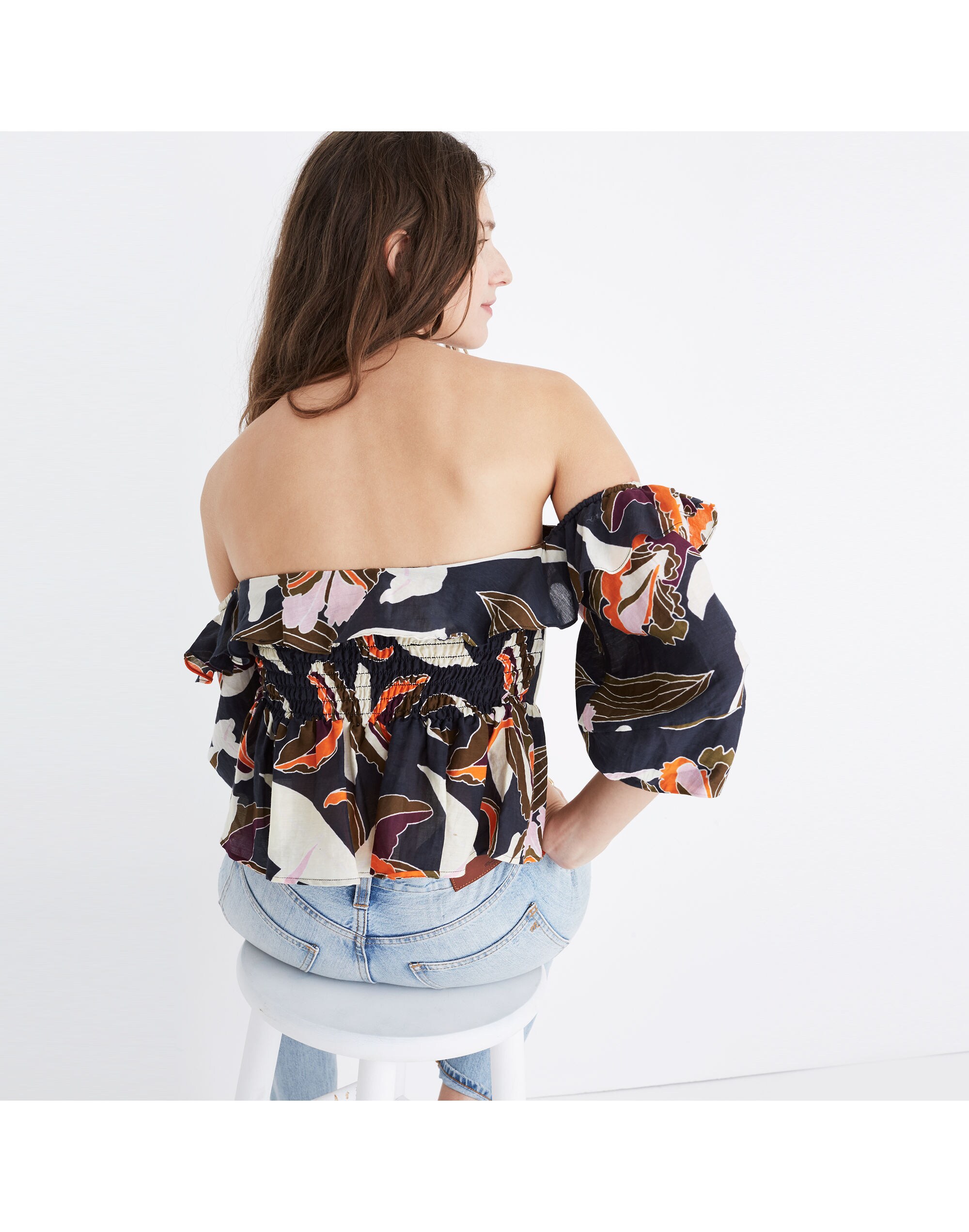 Apiece Apart&trade; Ventana Off-the-Shoulder Print Top