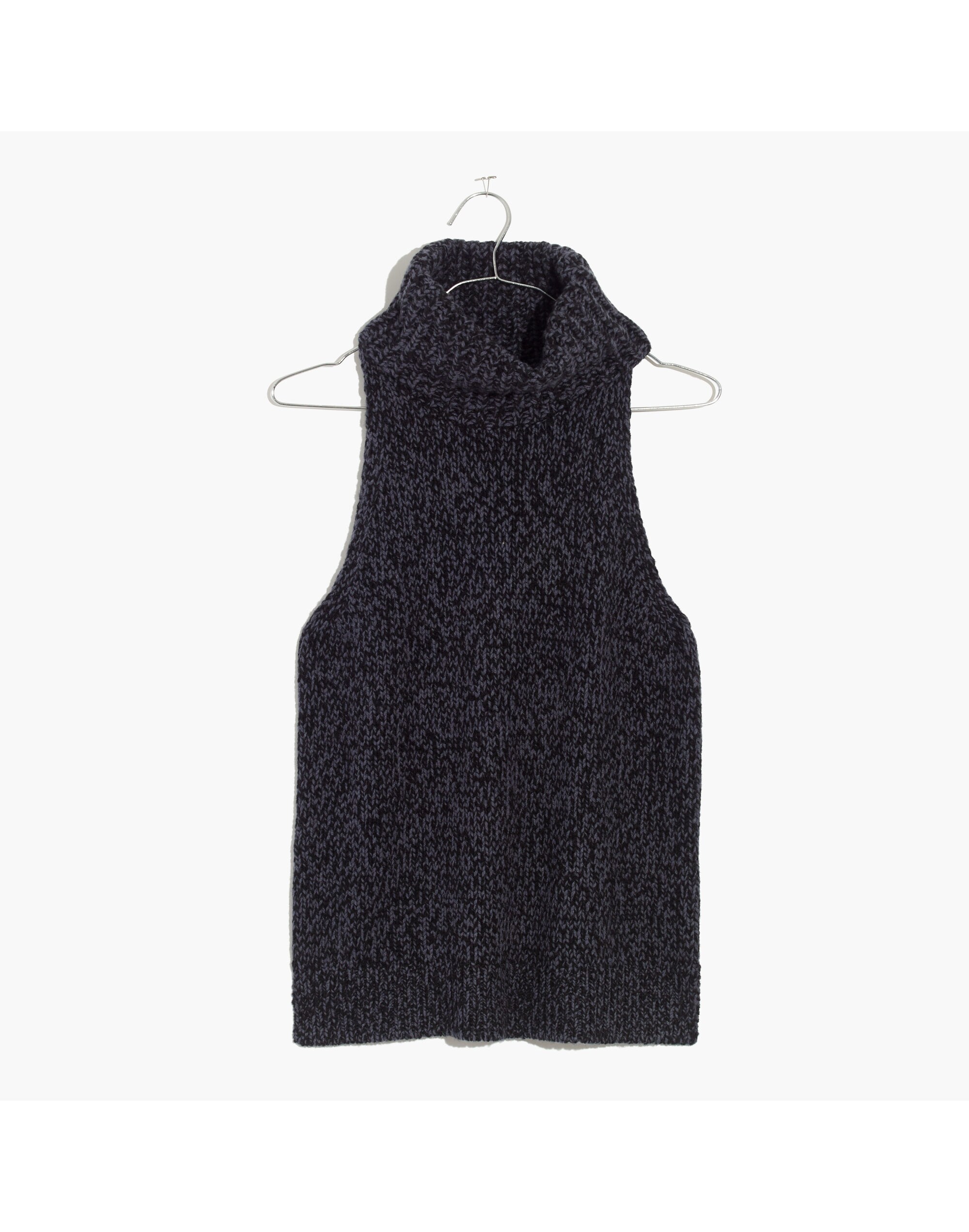 Turtleneck Cutaway Sweater-Vest