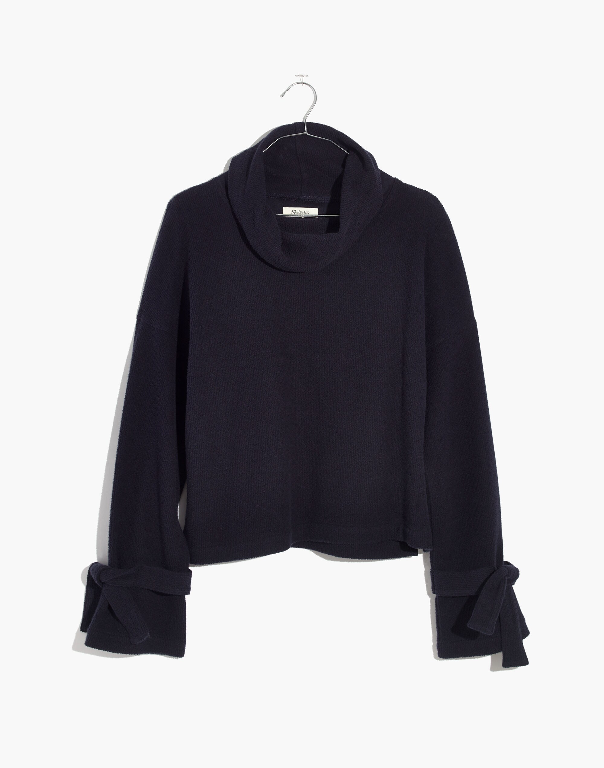 Mockneck Tie-Cuff Top