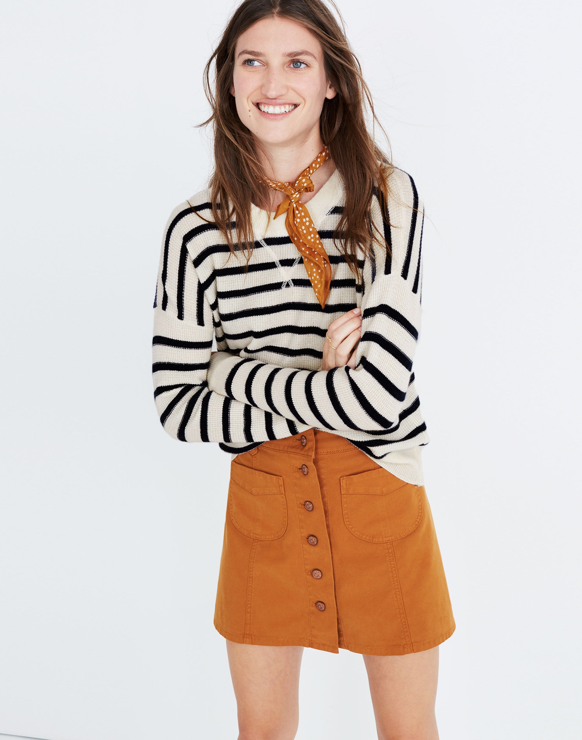 cashmere sweatshirt in stripe