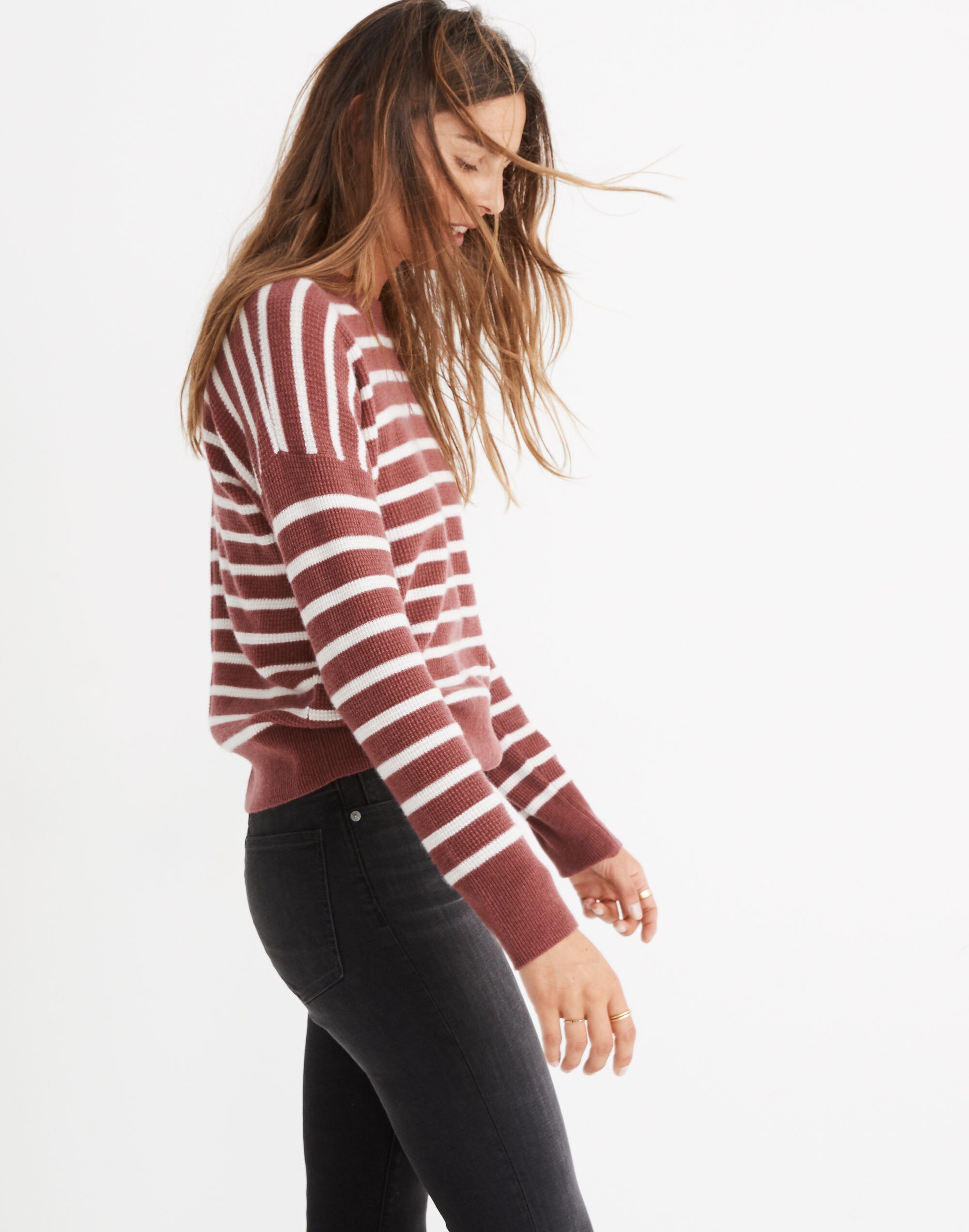 Cashmere Sweatshirt in Stripe