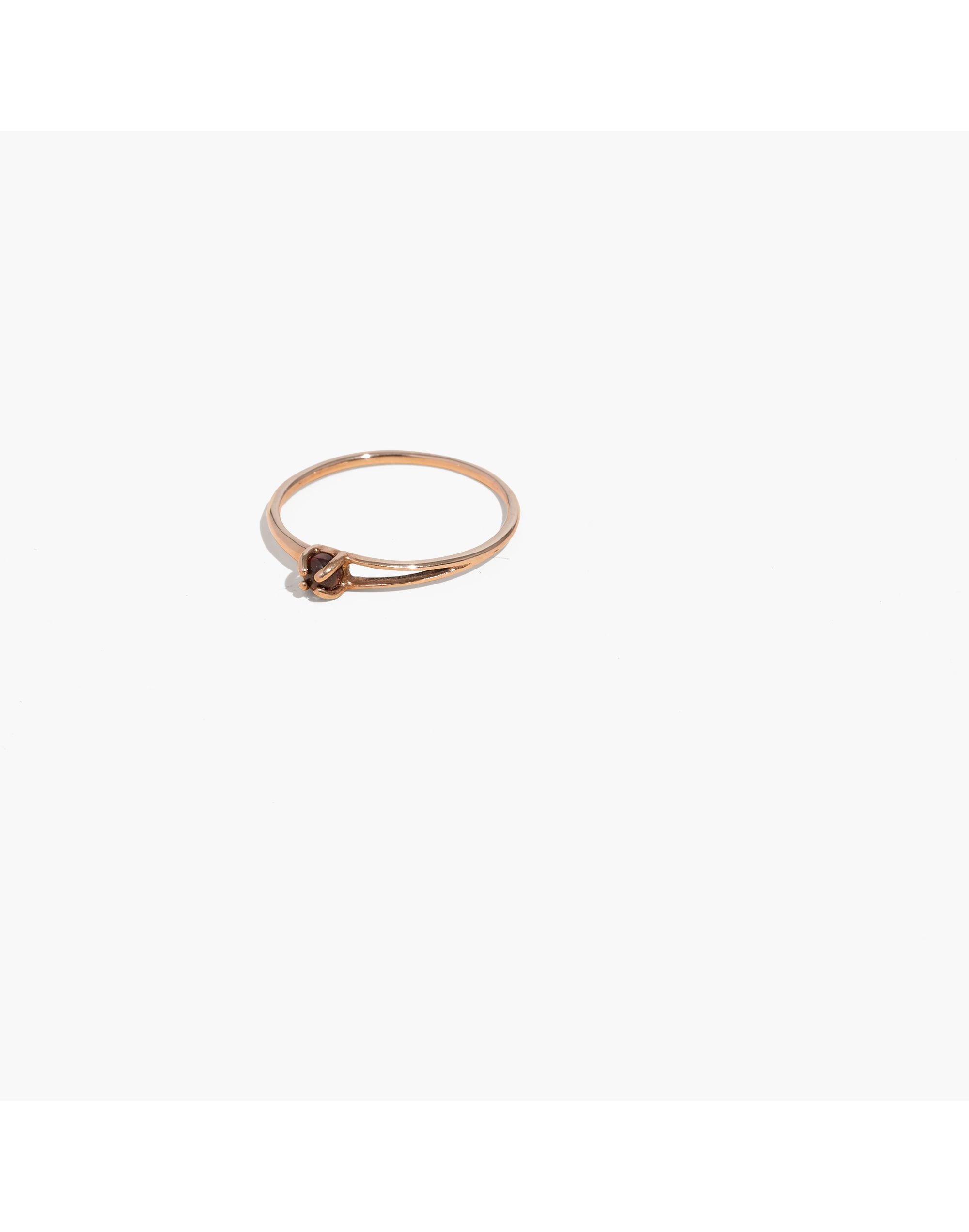 Demi-Fine Bronze Garnet Cutout Ring