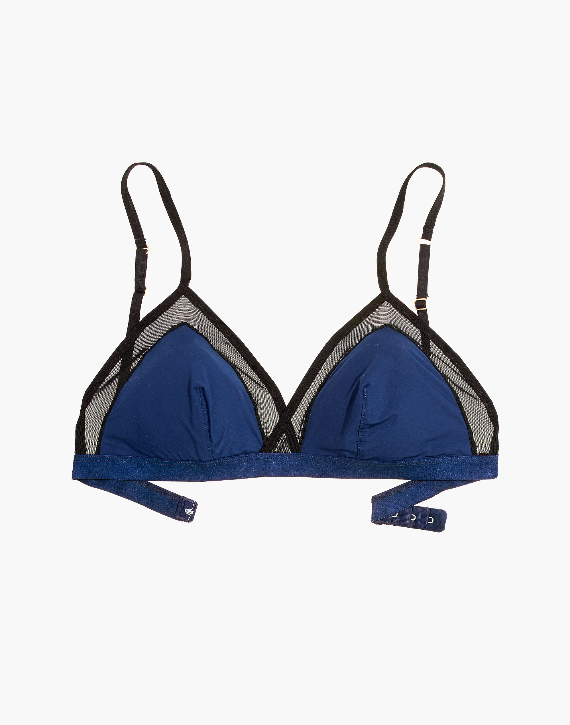 Mesh-Trimmed Michele Bralette in Colorblock