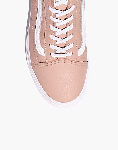 Vans® Unisex Old Lace-Up Sneakers in Pink Leather