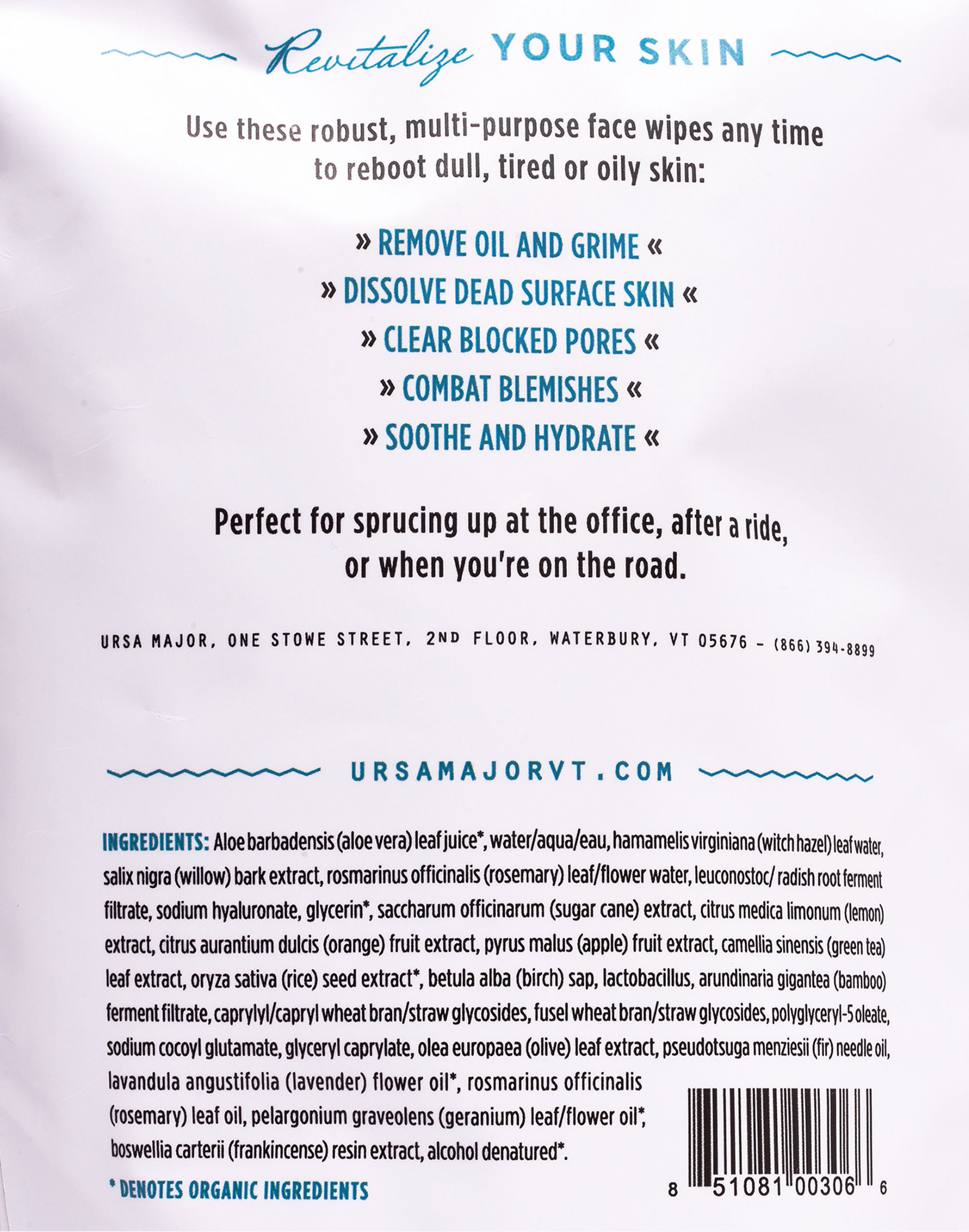 Ursa Major&reg; Essential Face Wipes