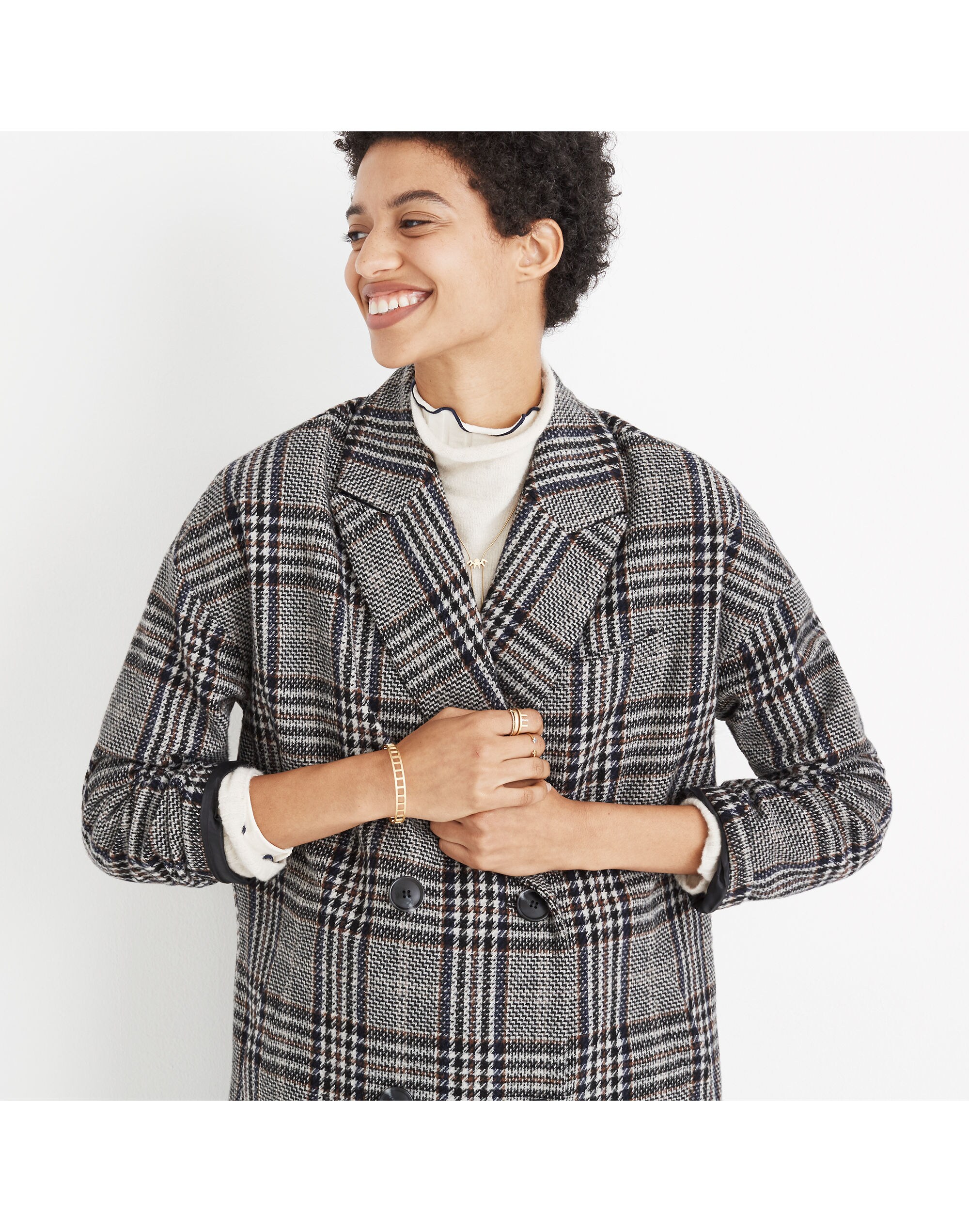 Plaid Goodwin Oversized Topcoat