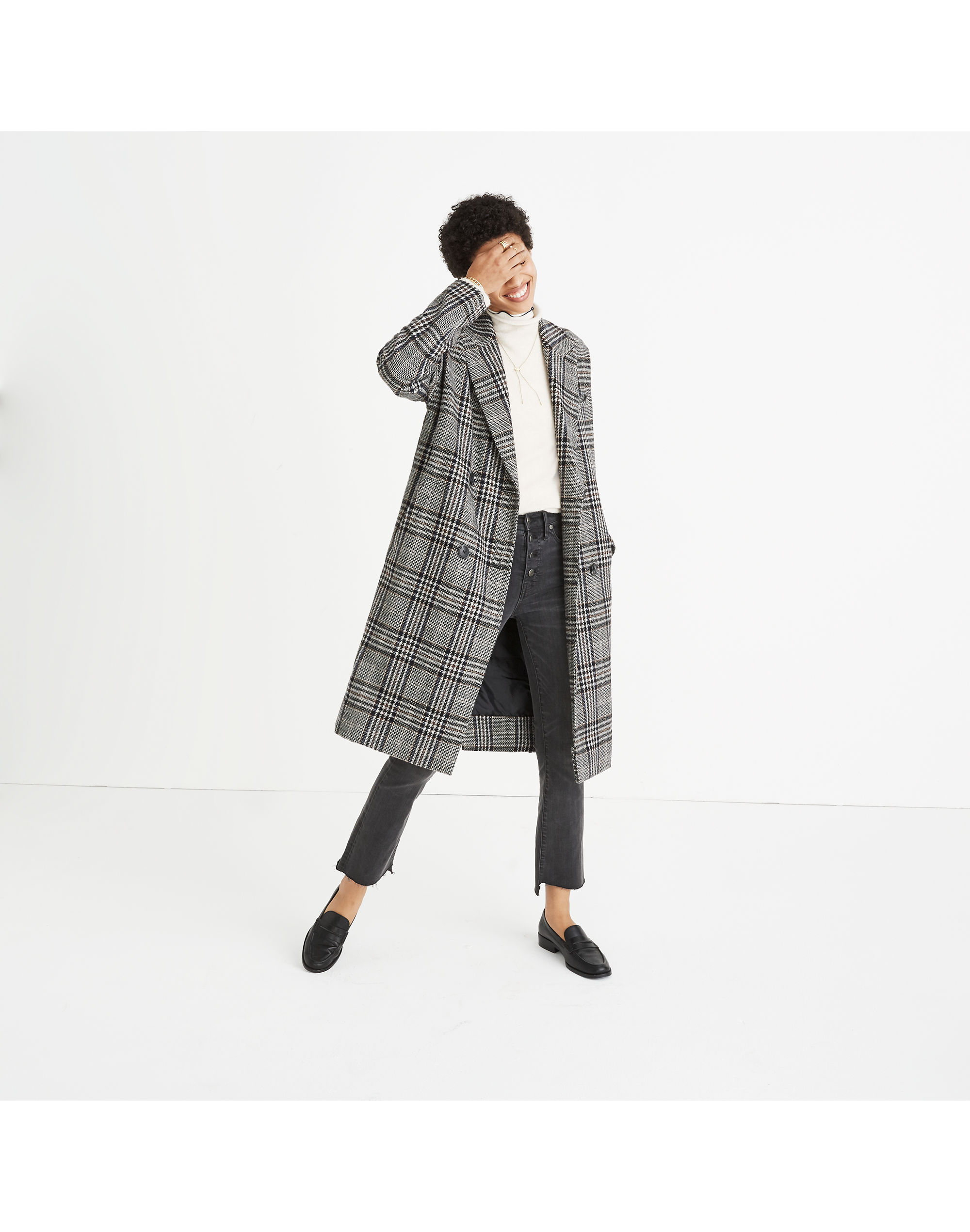 Plaid Goodwin Oversized Topcoat