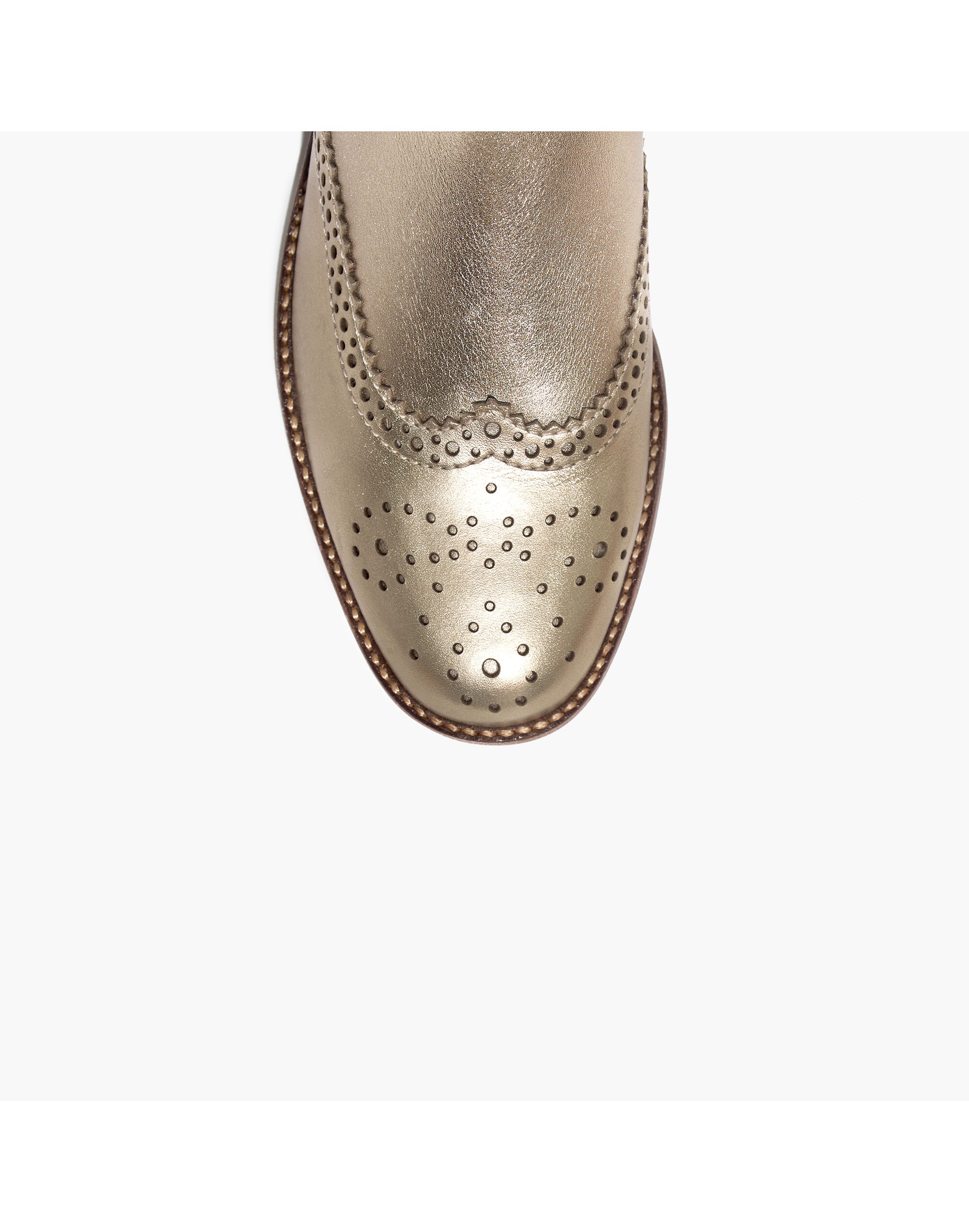 The Ivan Brogue Chelsea Boot in Metallic