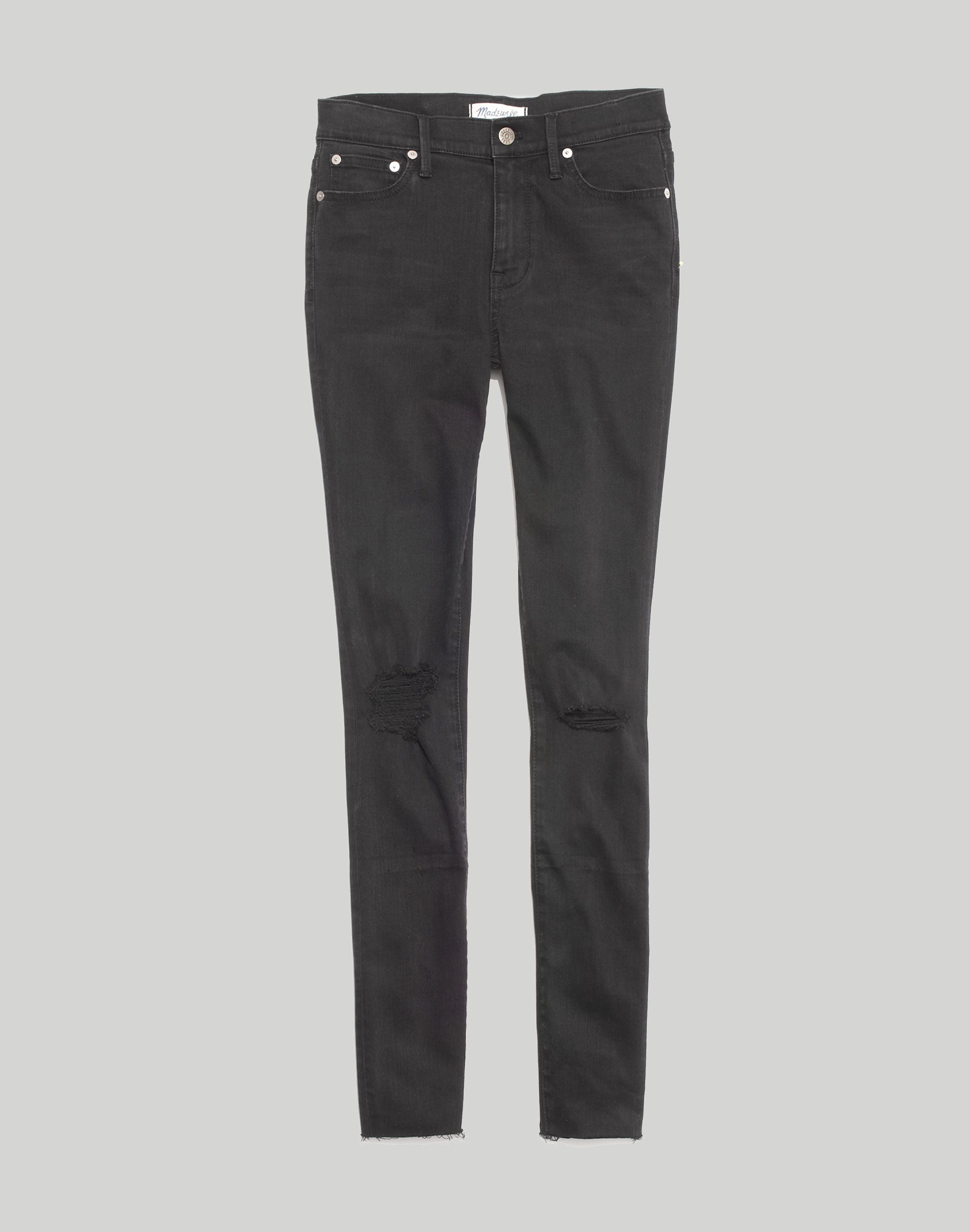 9" Mid-Rise Skinny Jeans in Black Sea