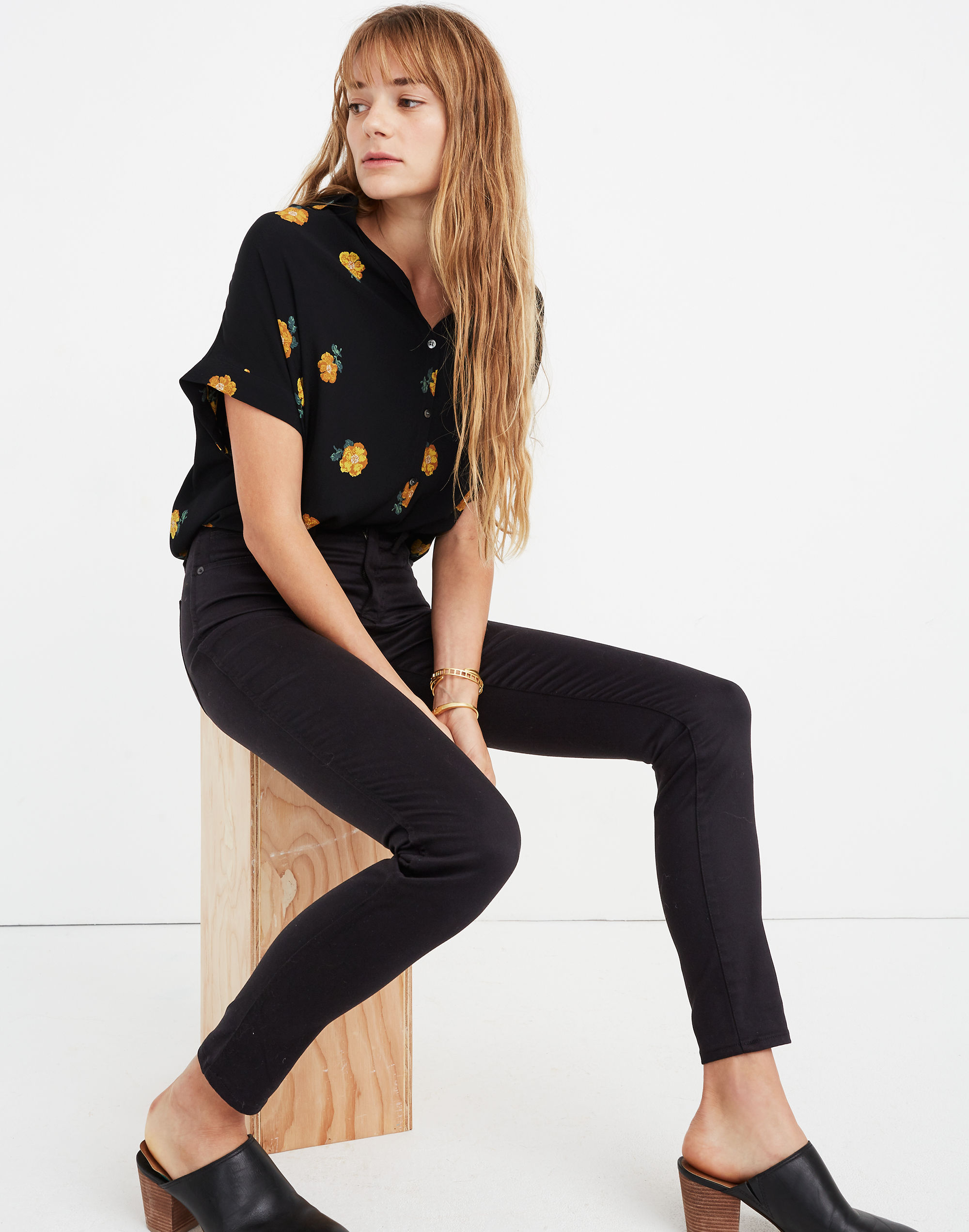 10" High-Rise Skinny Sateen Jeans