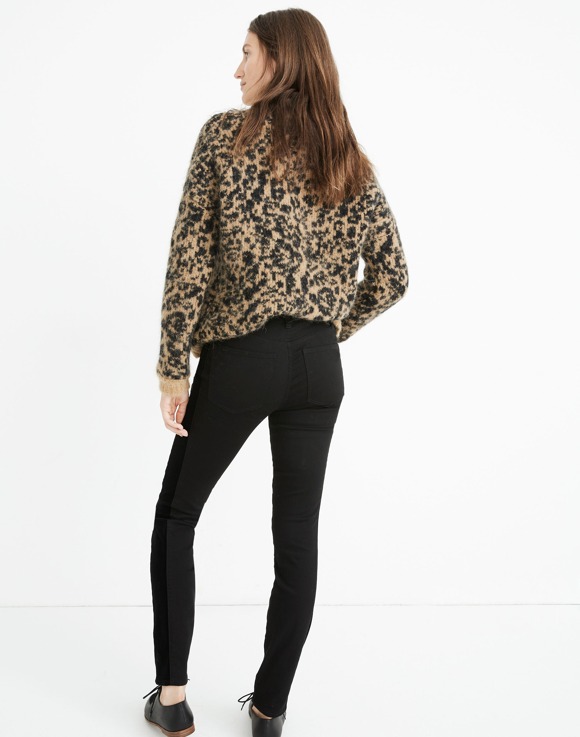 9" Mid-Rise Skinny Jeans: Velvet Tuxedo Stripe Edition