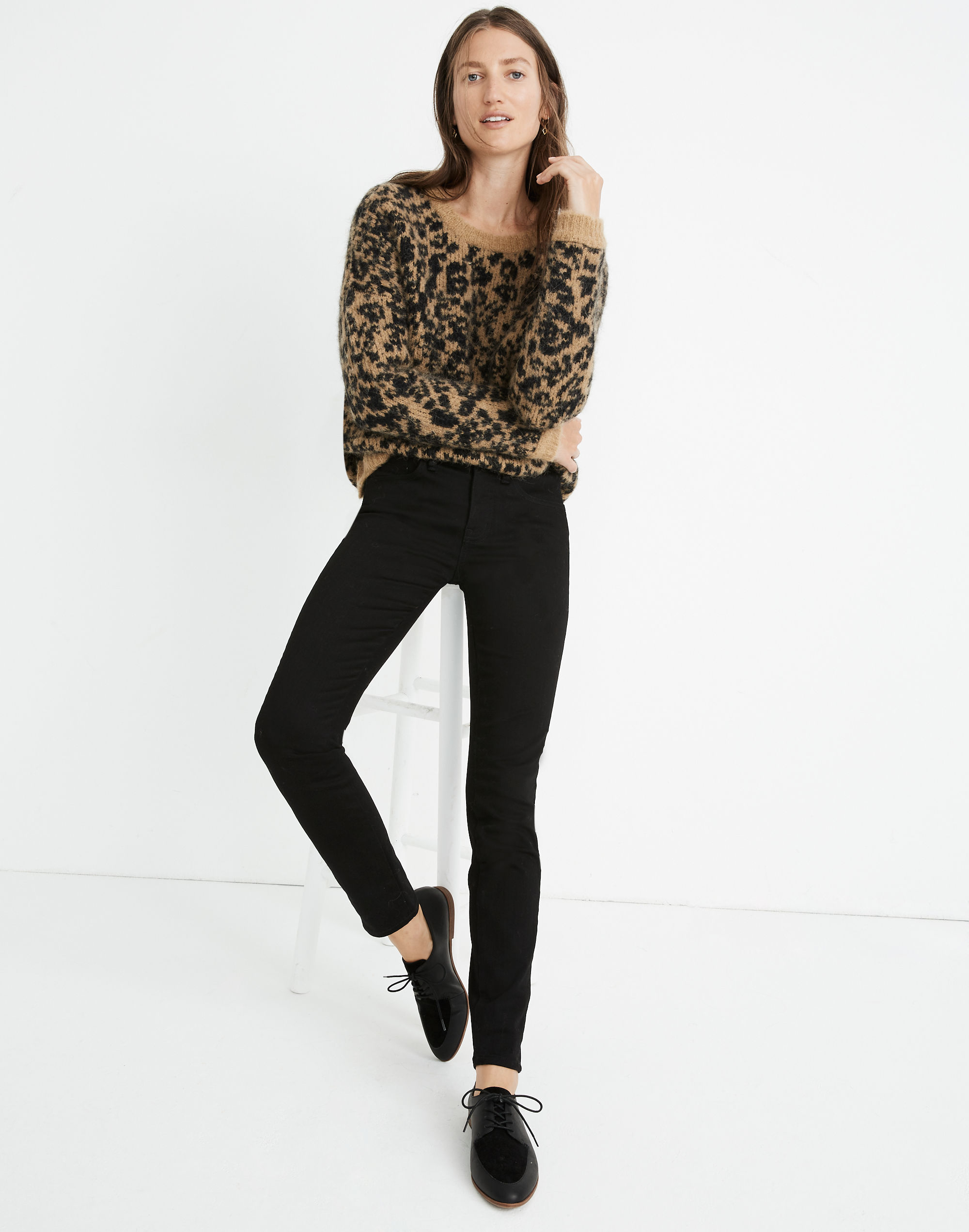 9" Mid-Rise Skinny Jeans: Velvet Tuxedo Stripe Edition