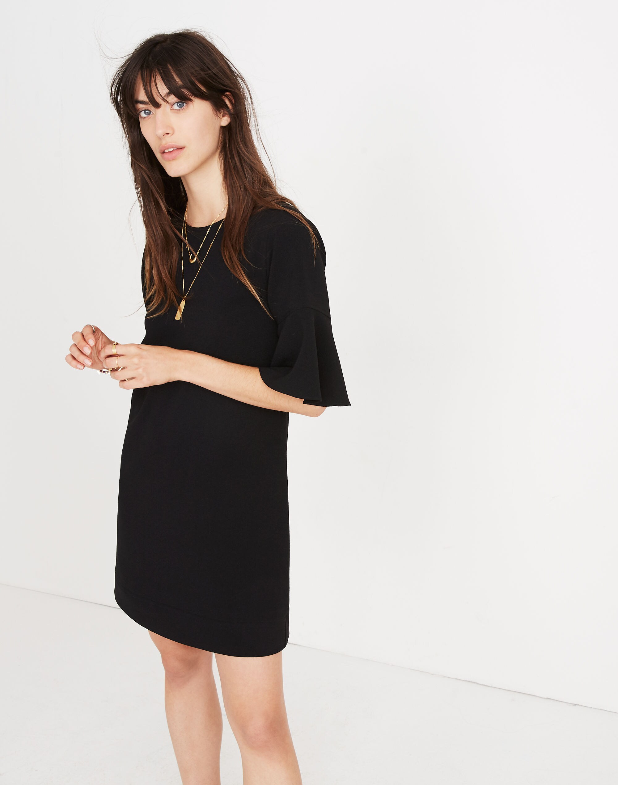 Flutter-Sleeve Mini Dress