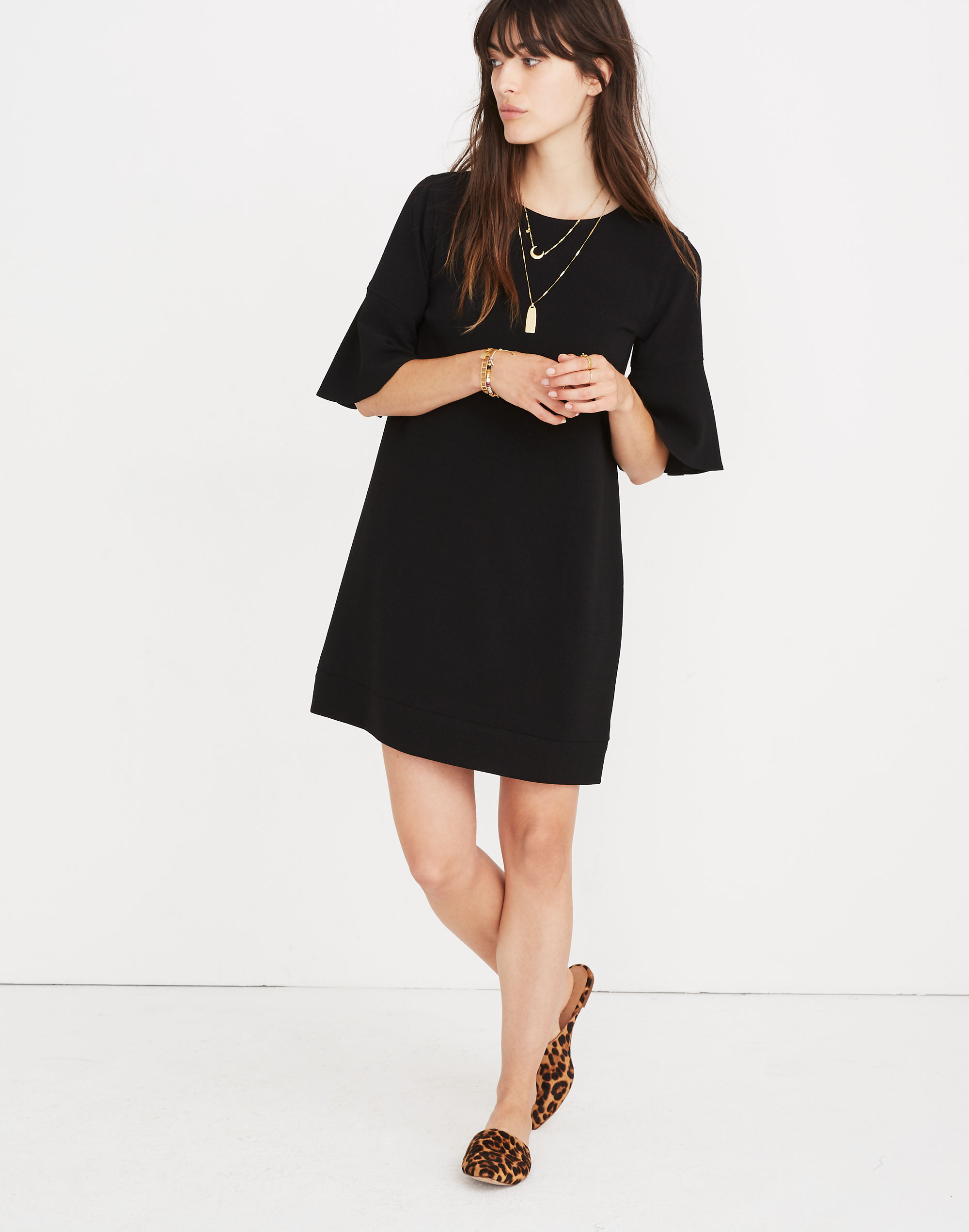 Flutter-Sleeve Mini Dress