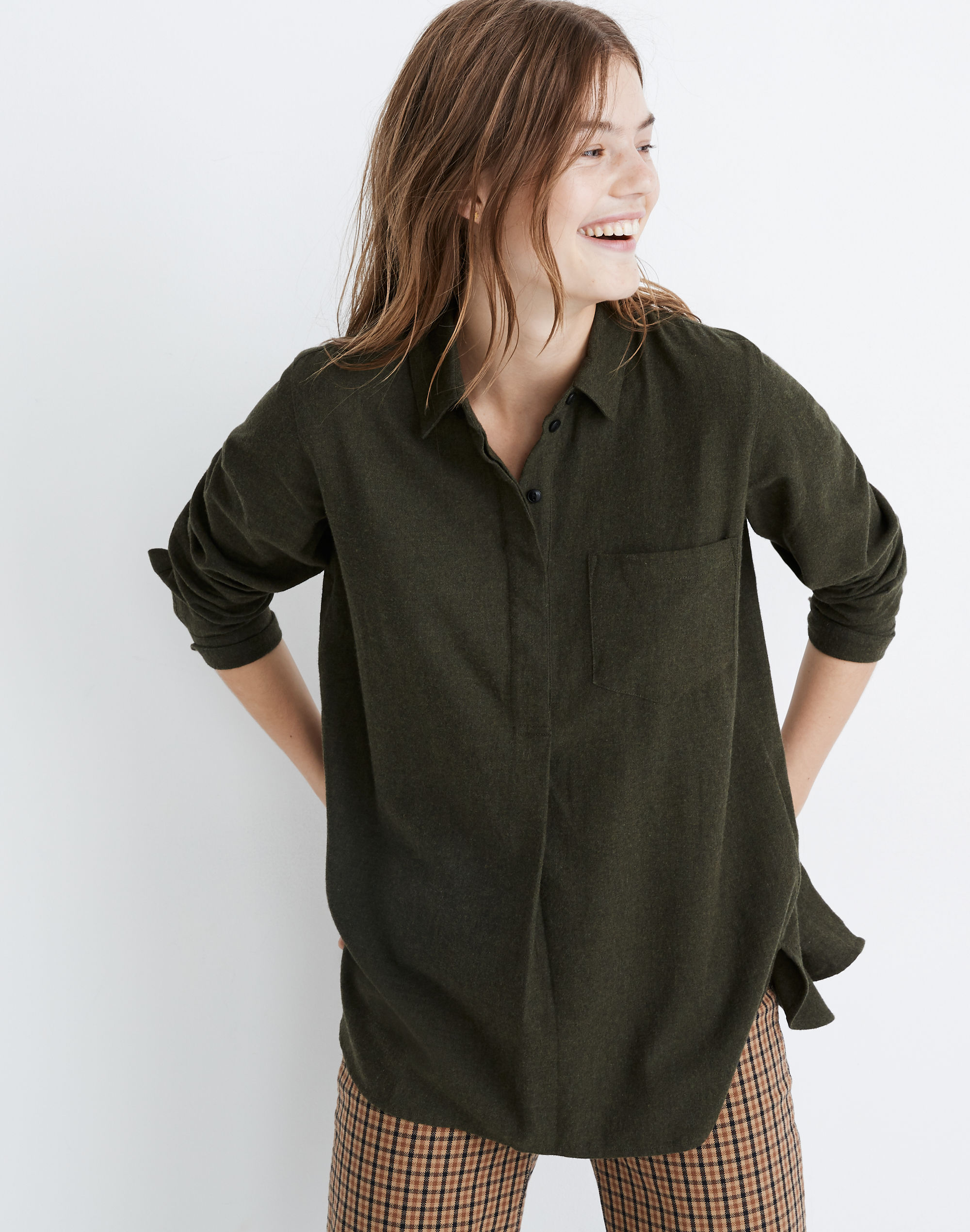 Flannel Classic Ex-Boyfriend Button-Back Shirt