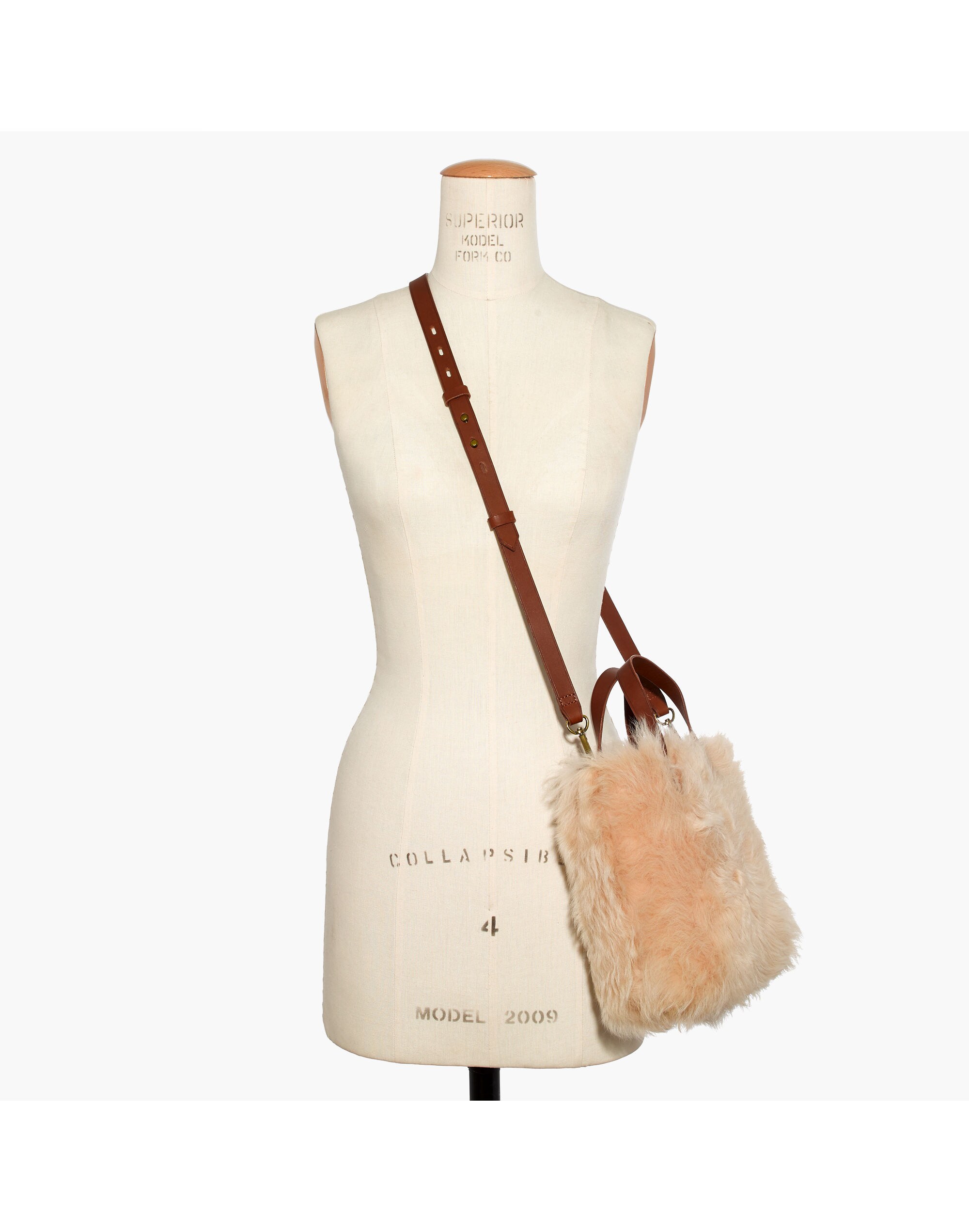 The Small Transport Crossbody in Shearling