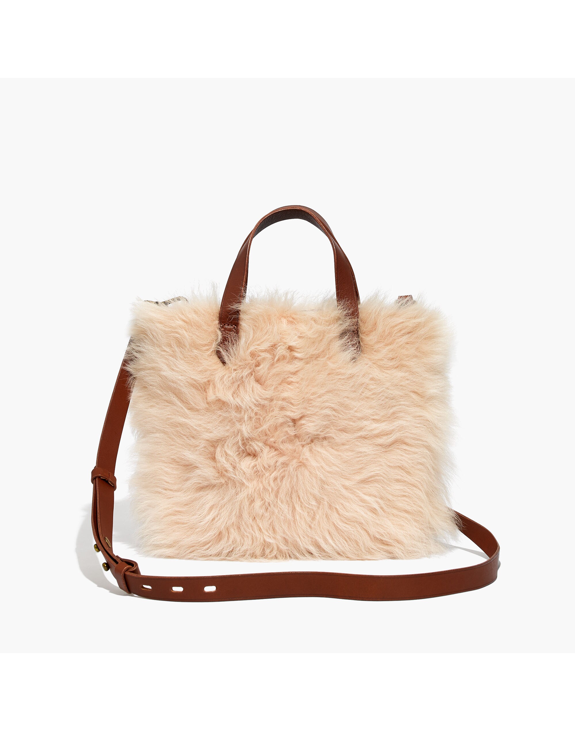 The Small Transport Crossbody in Shearling