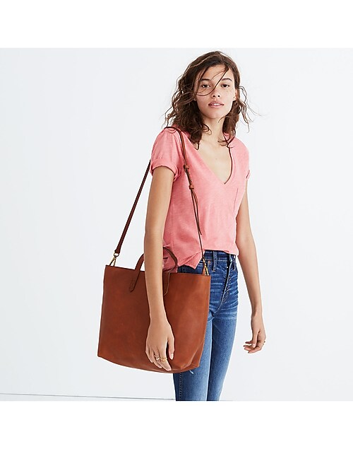  Madewell Women's The Zip-Top Medium Transport Tote, English  Saddle, Tan, Brown, One Size : Clothing, Shoes & Jewelry