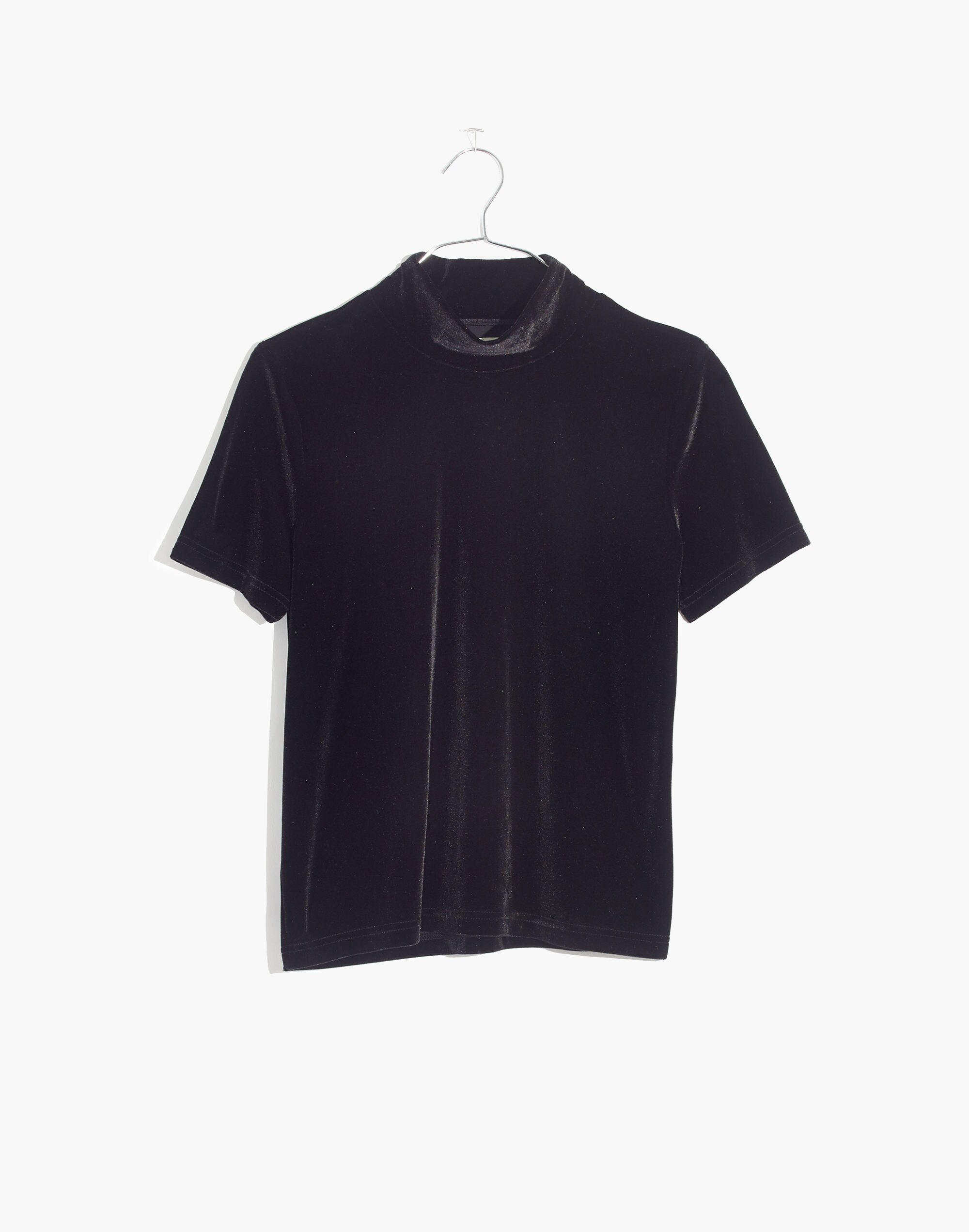 Velvet Mockneck Tee