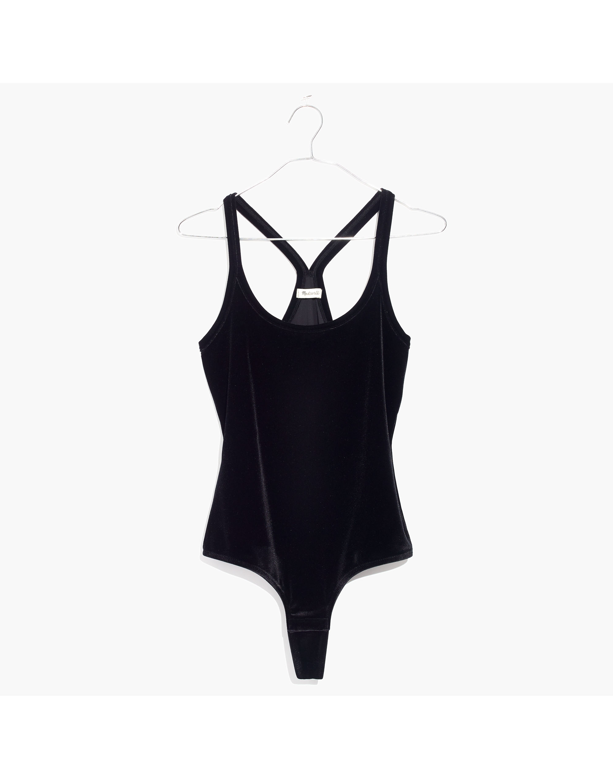 velvet racerback bodysuit