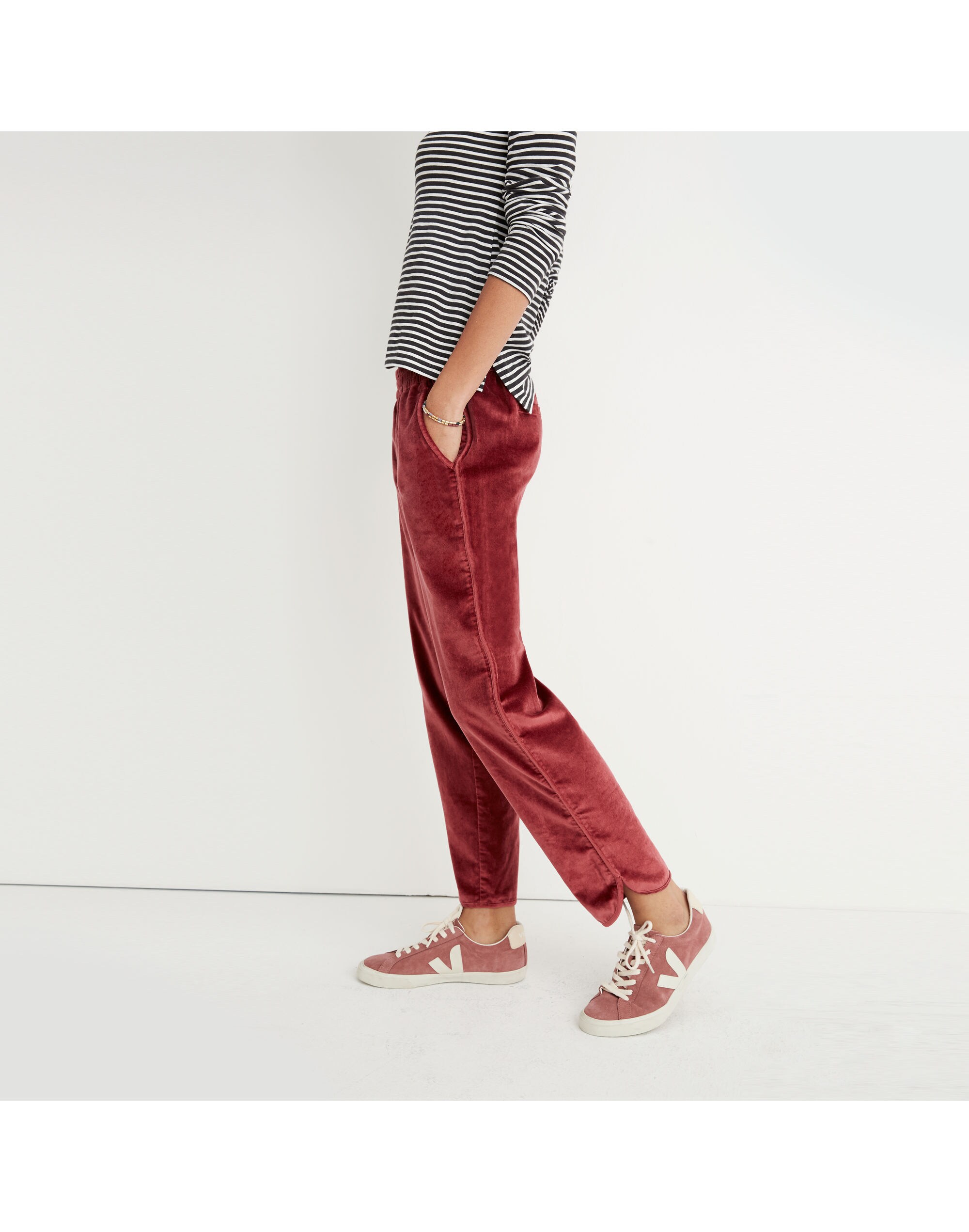 Track Trousers in Velvet