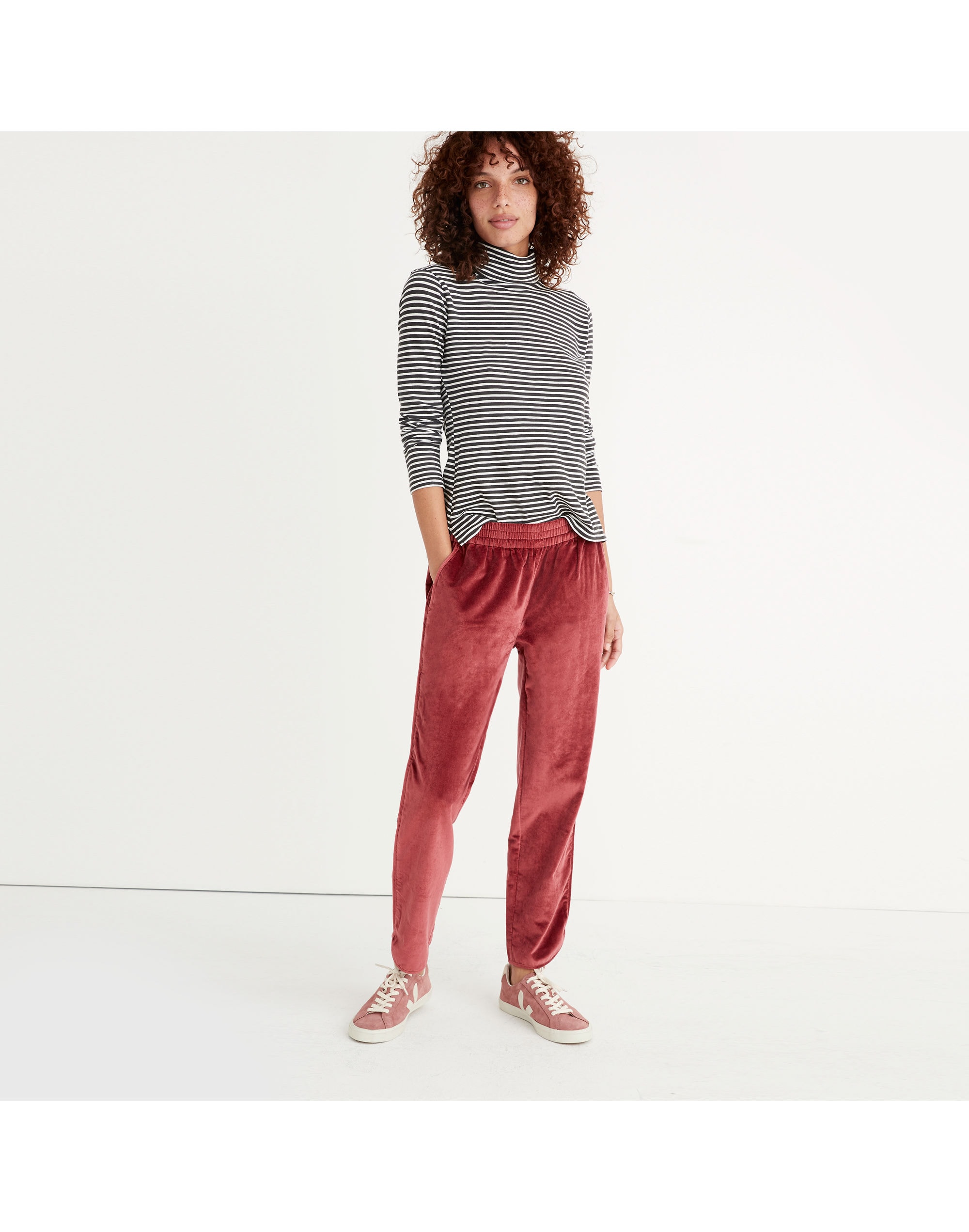 track trousers in velvet