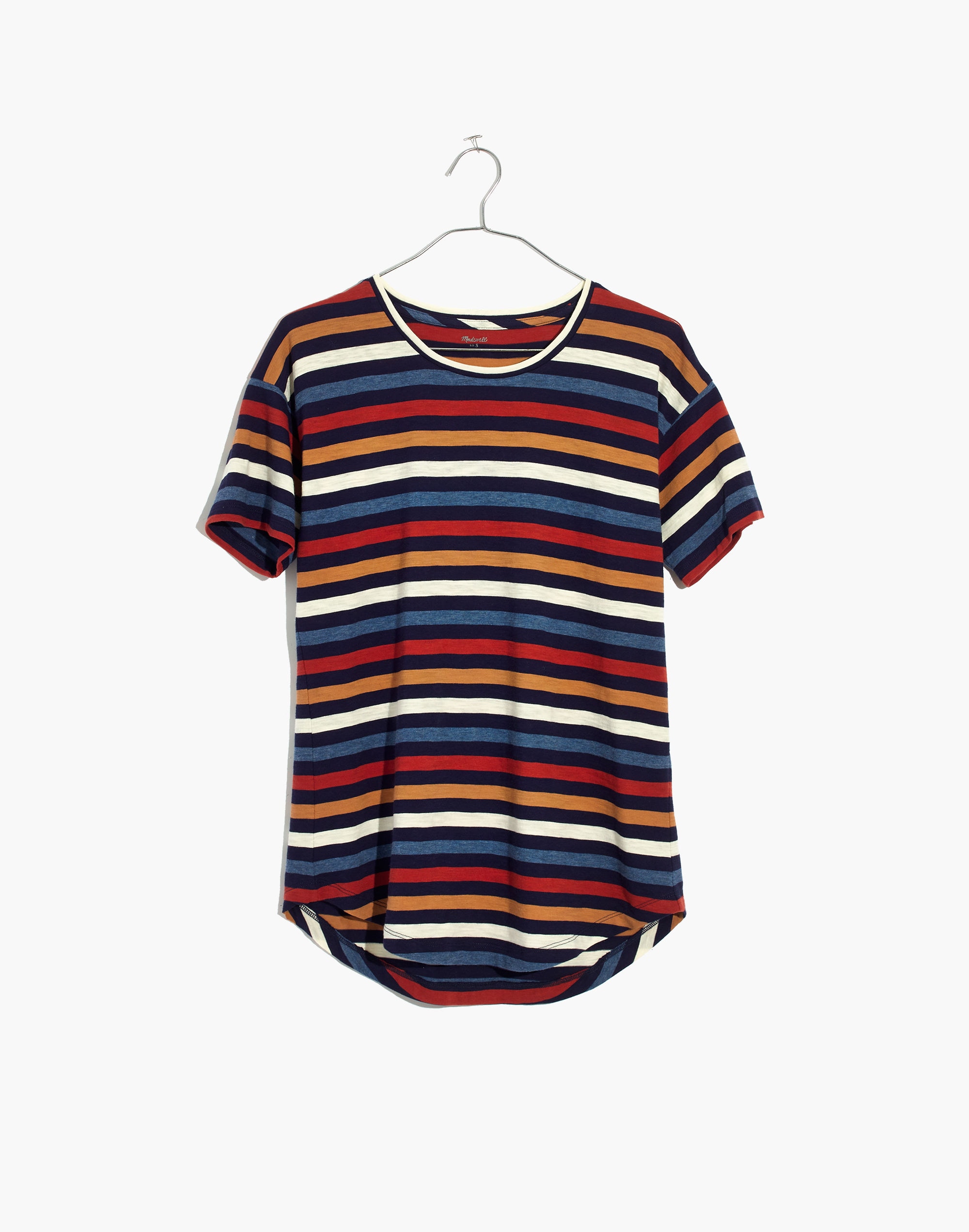 Whisper Cotton Crewneck Tee in Lennie Stripe