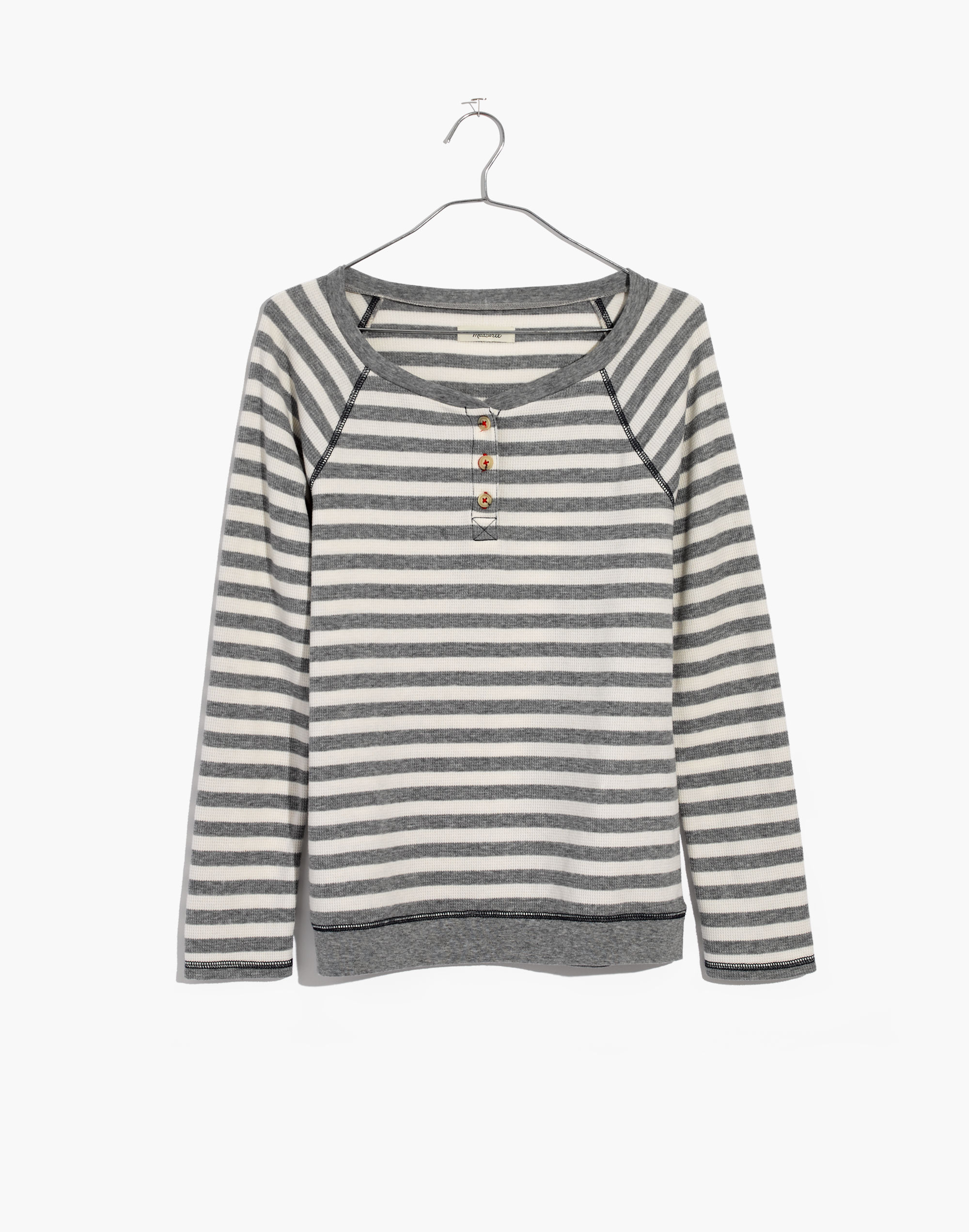 Striped Henley Pajama Top