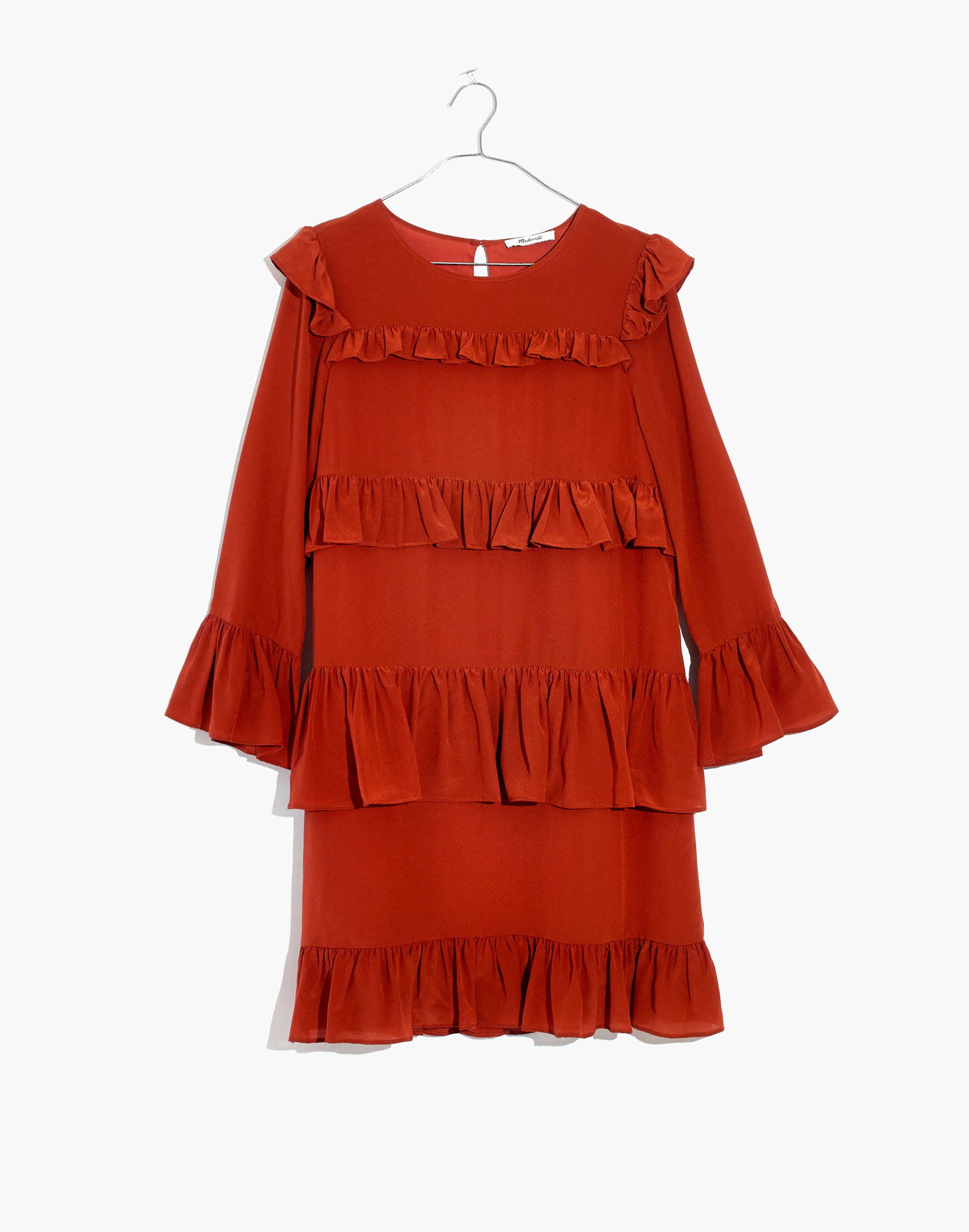 Silk Waterlily Ruffle Dress