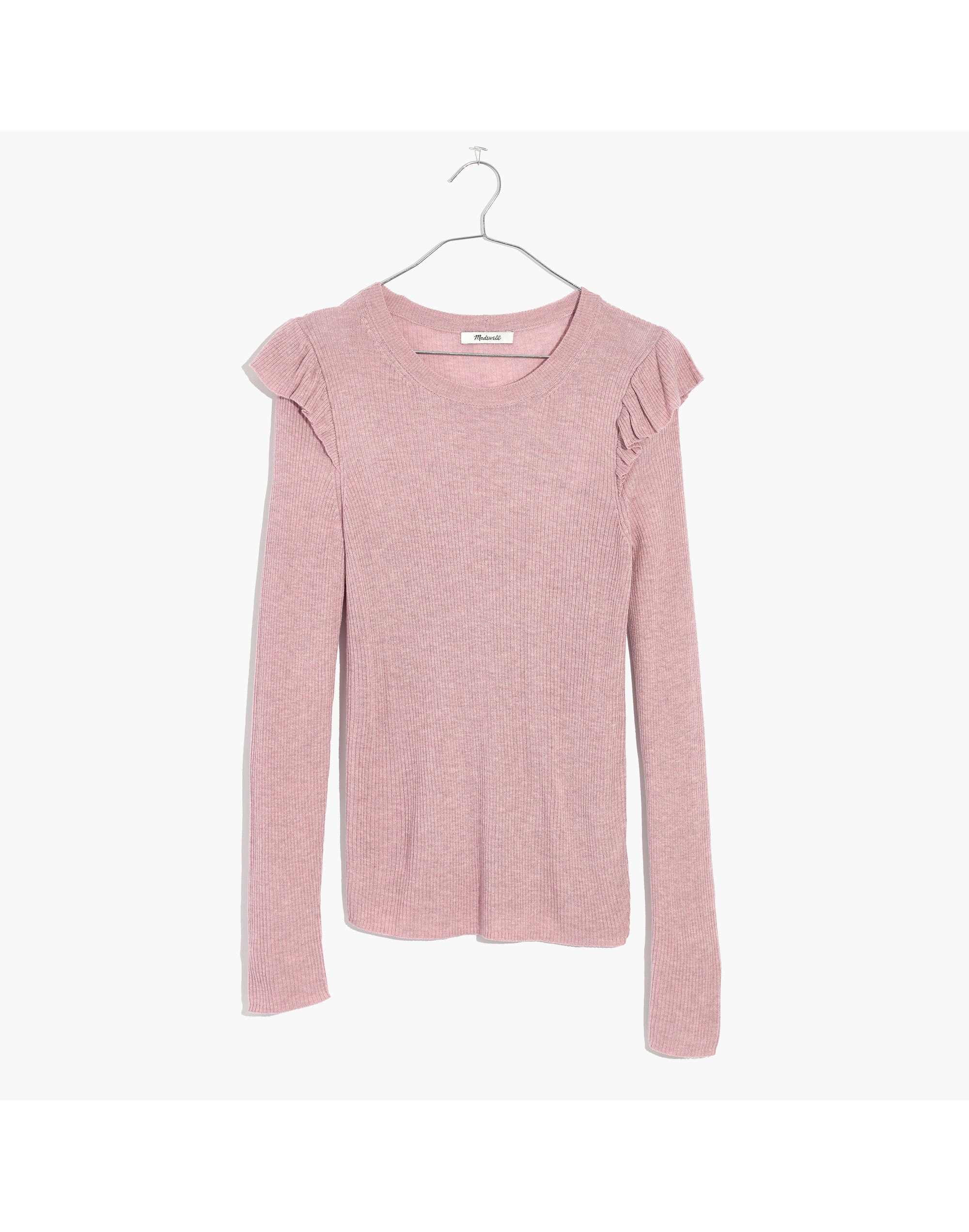 Ruffle-Sleeve Pullover Sweater