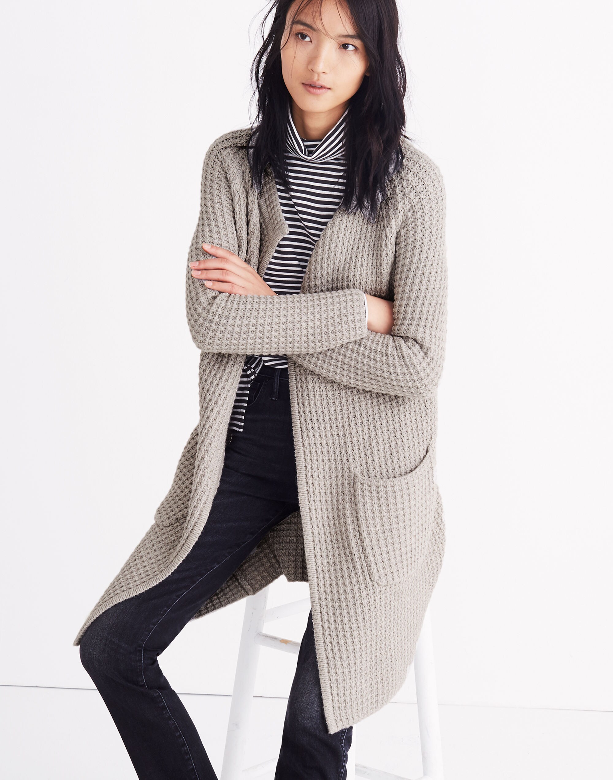 Wafflestitch Sweater-Coat