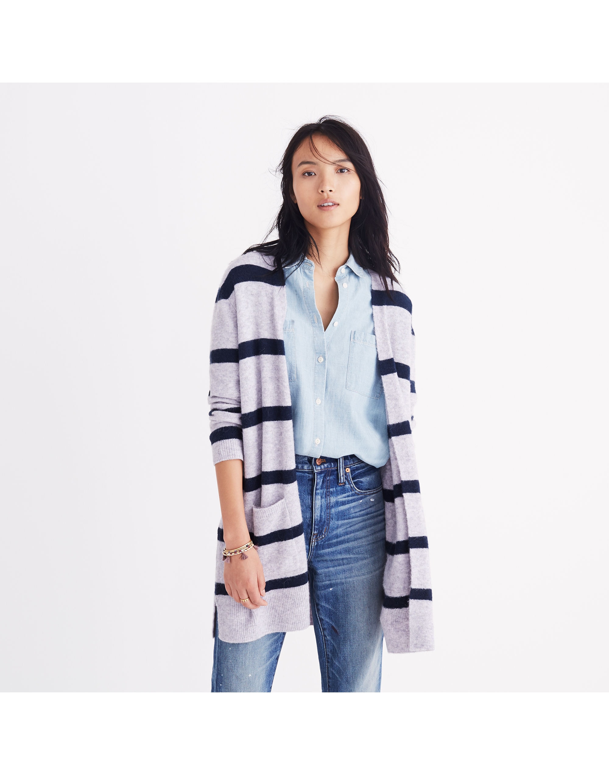 Kent Cardigan Sweater in Stripe