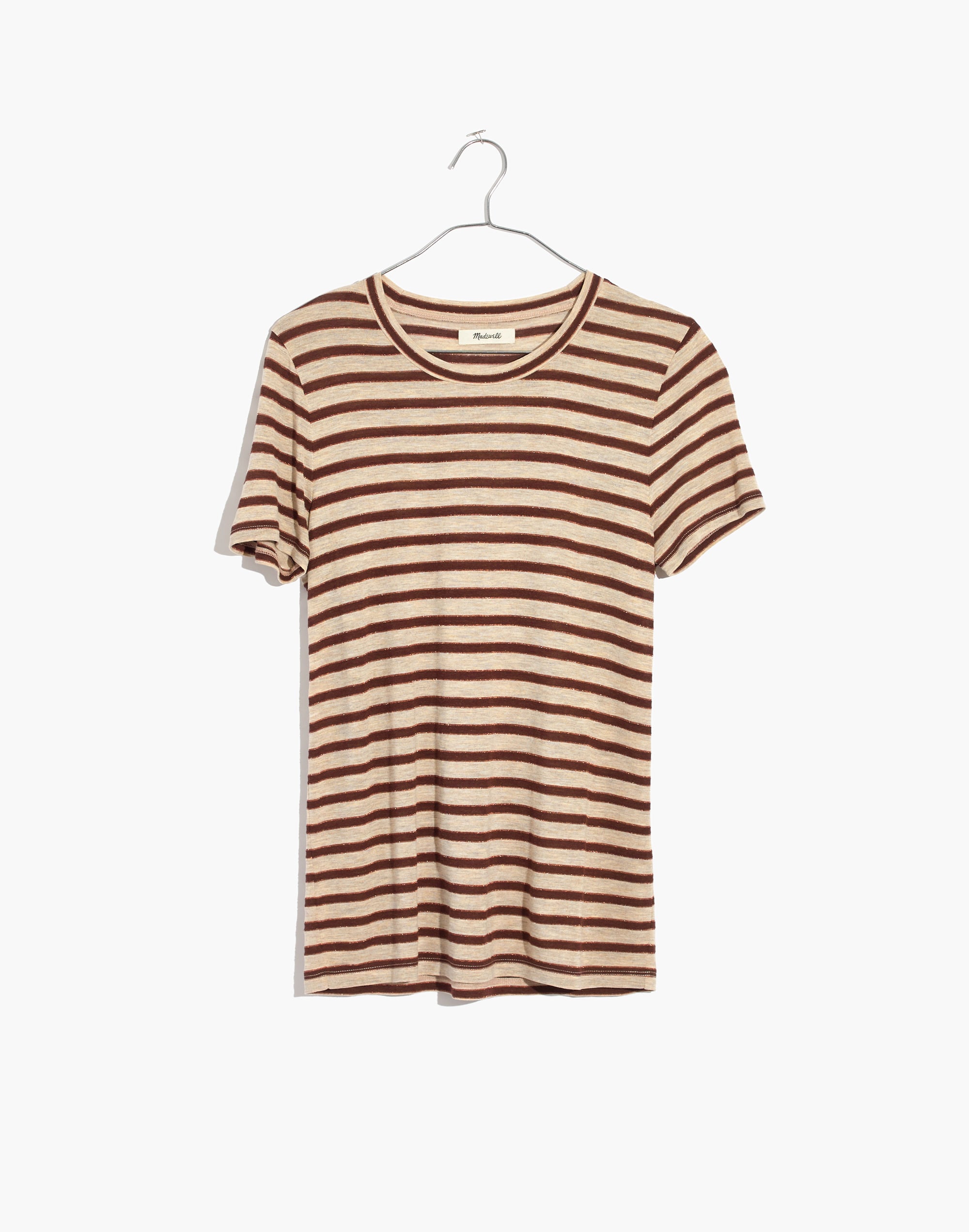 Metallic Stripe Crewneck Tee