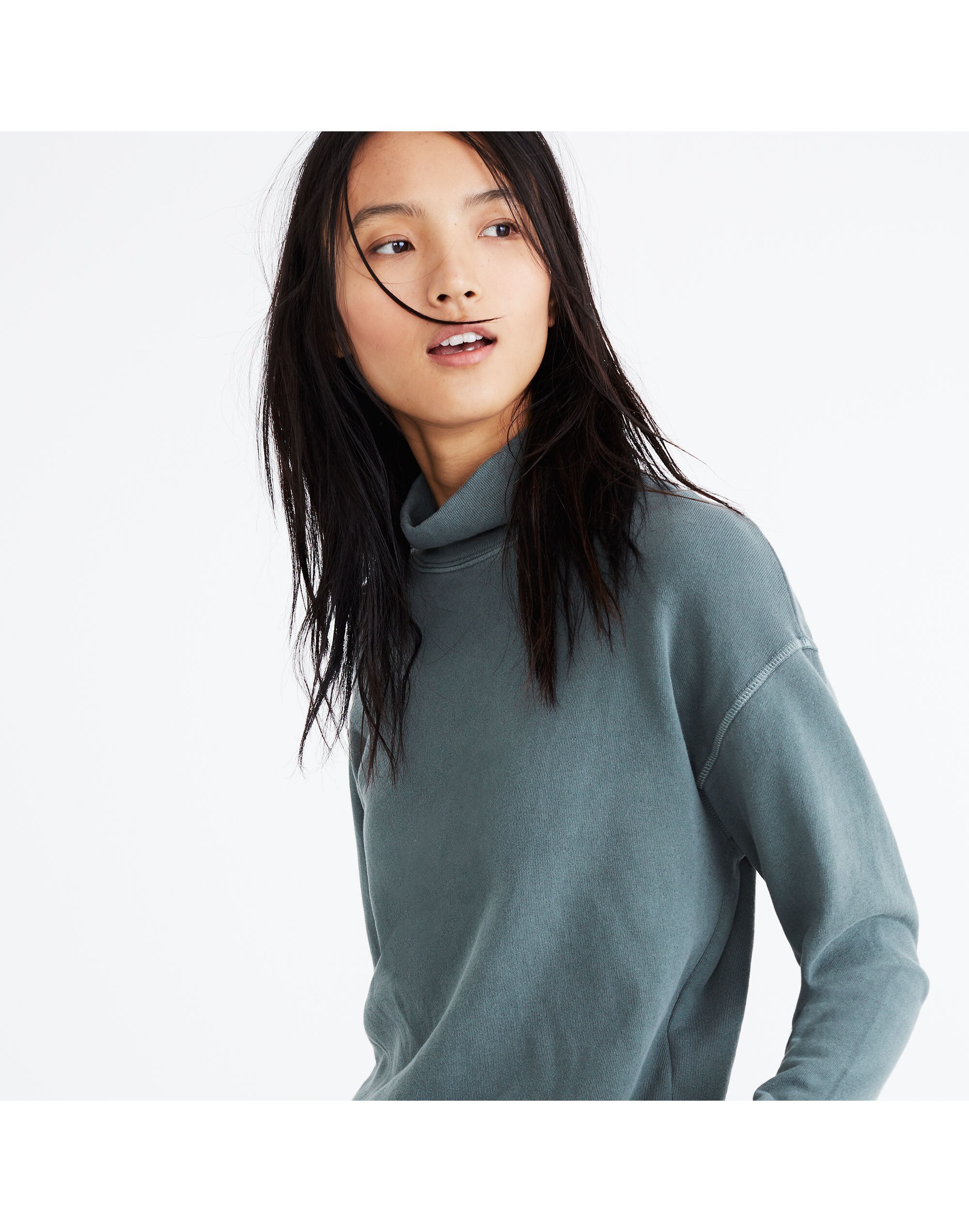 Sweatshirt Col Roulé Madewell Rivet & Thread Gris Taille S Femme - Fabriqué Aux USA - Occasion