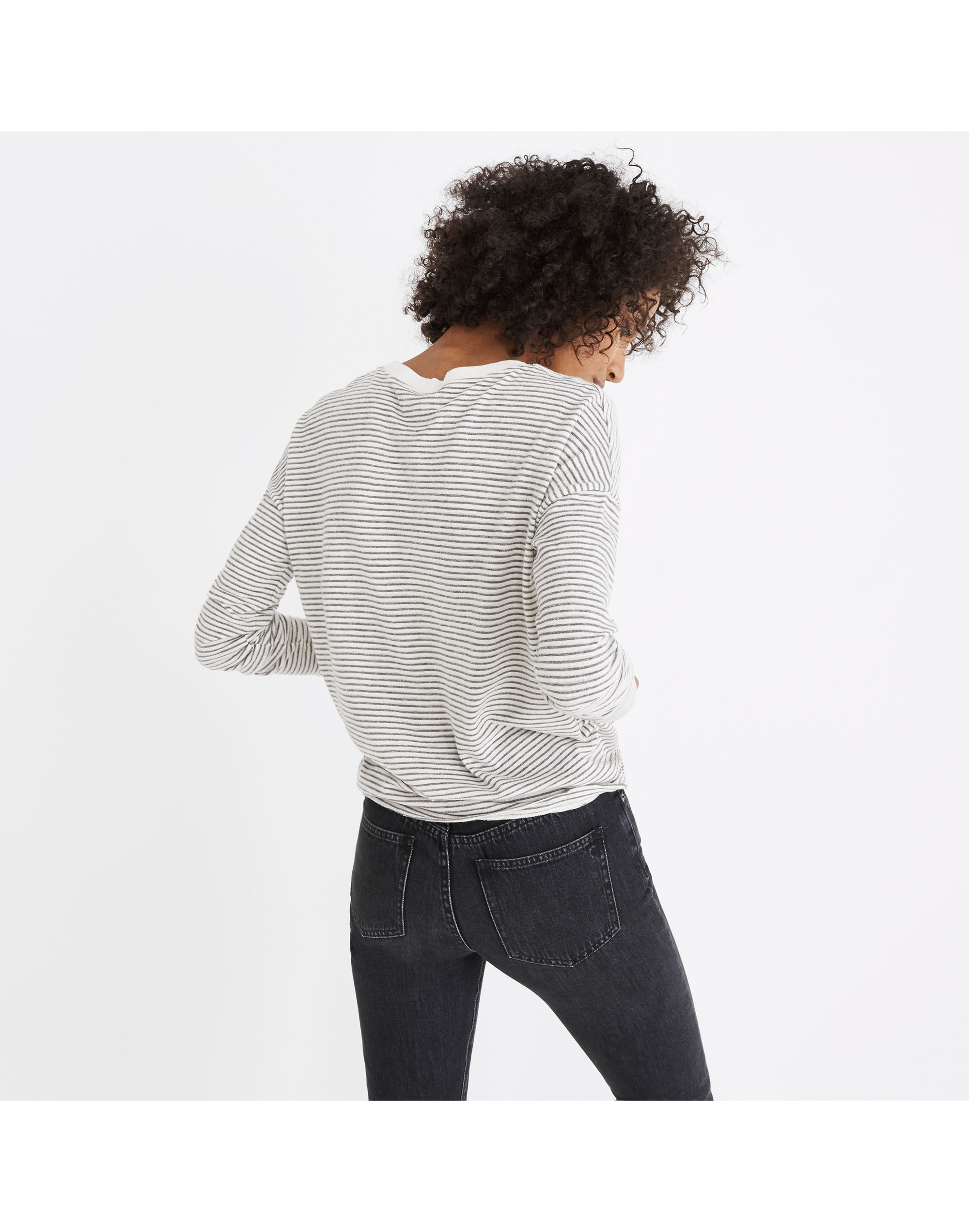 Rivet &amp; Thread Long-Sleeve Ex-Boyfriend Tee in Stripe