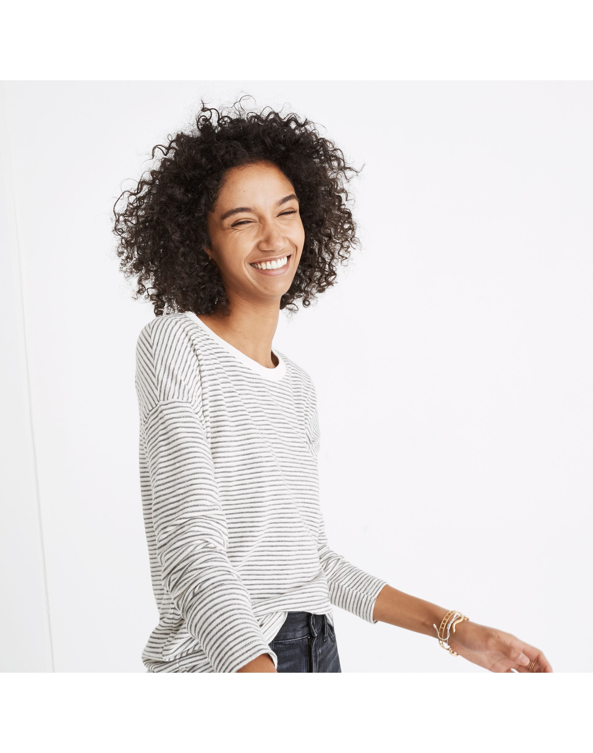 Rivet &amp; Thread Long-Sleeve Ex-Boyfriend Tee in Stripe