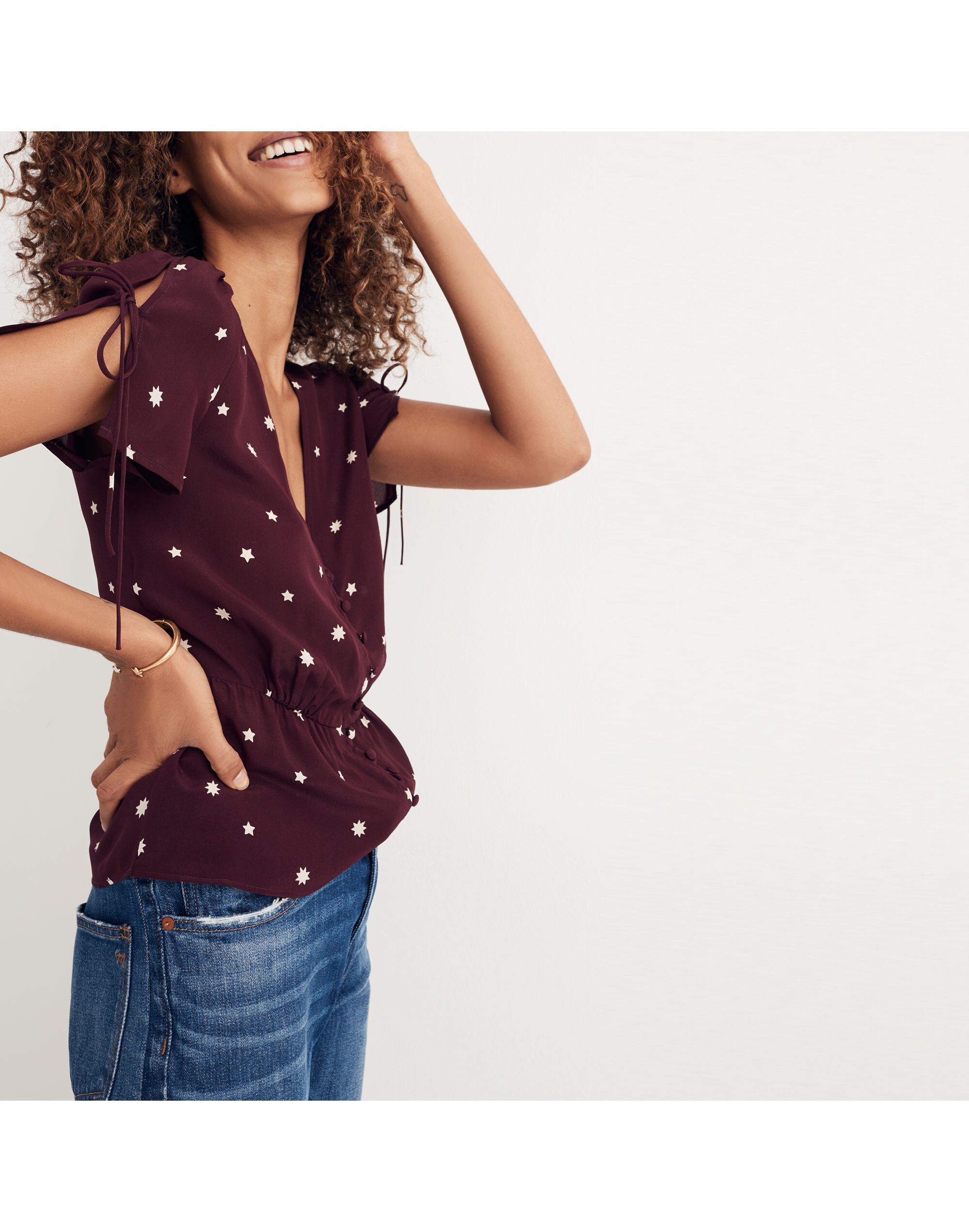 Silk Belle Top in Star Mix