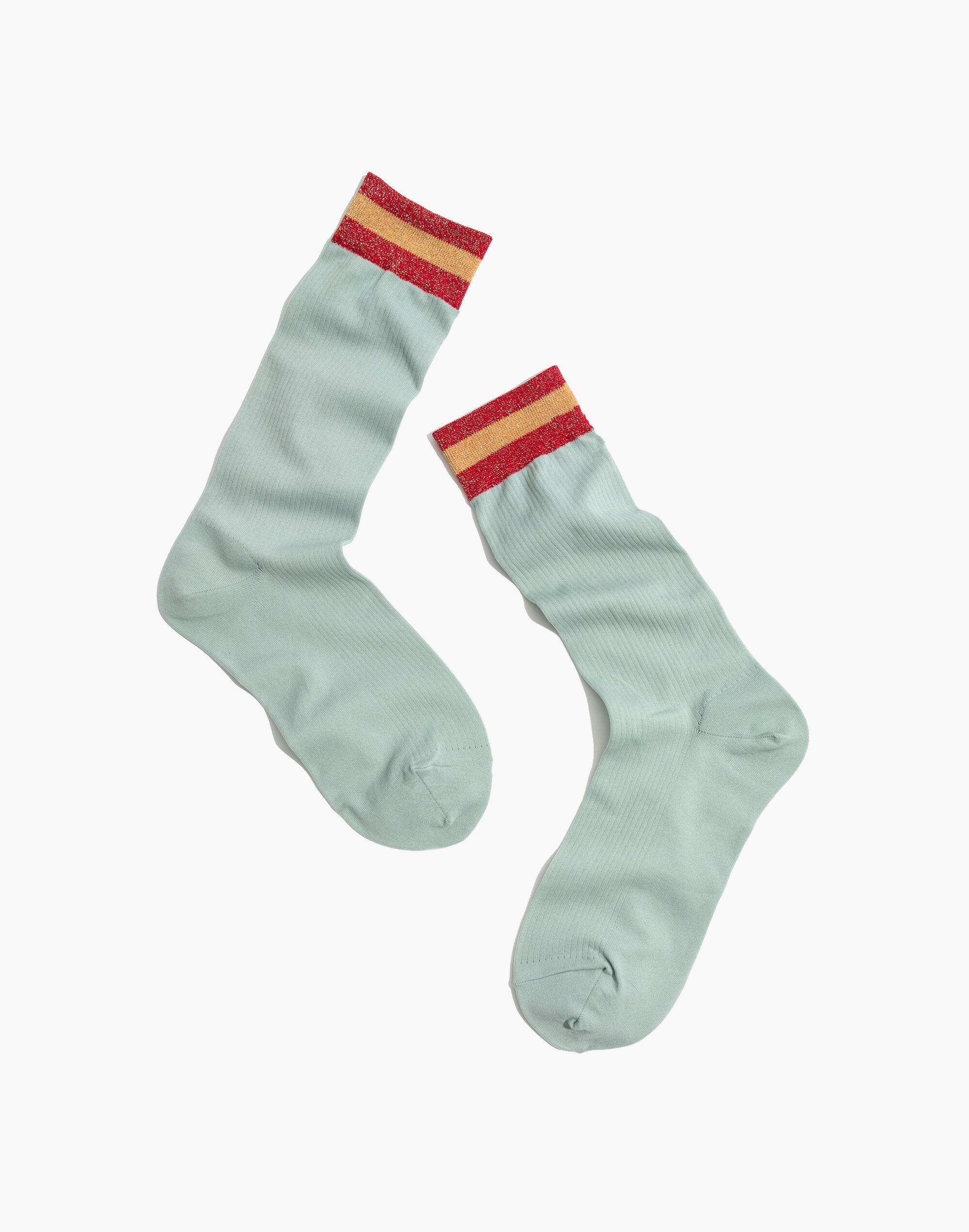 Madewell x Hansel from Basel&trade; Metallic Stripe Trouser Socks
