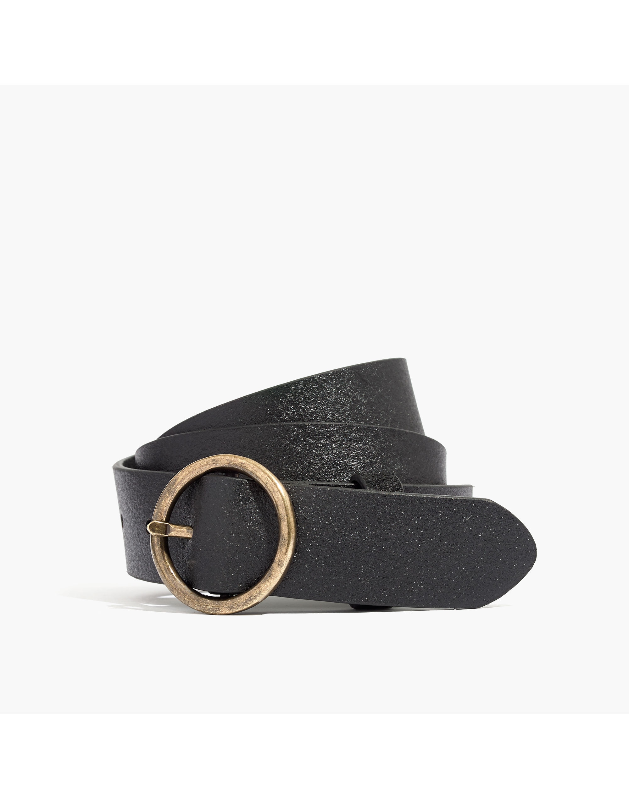 suede circle buckle belt