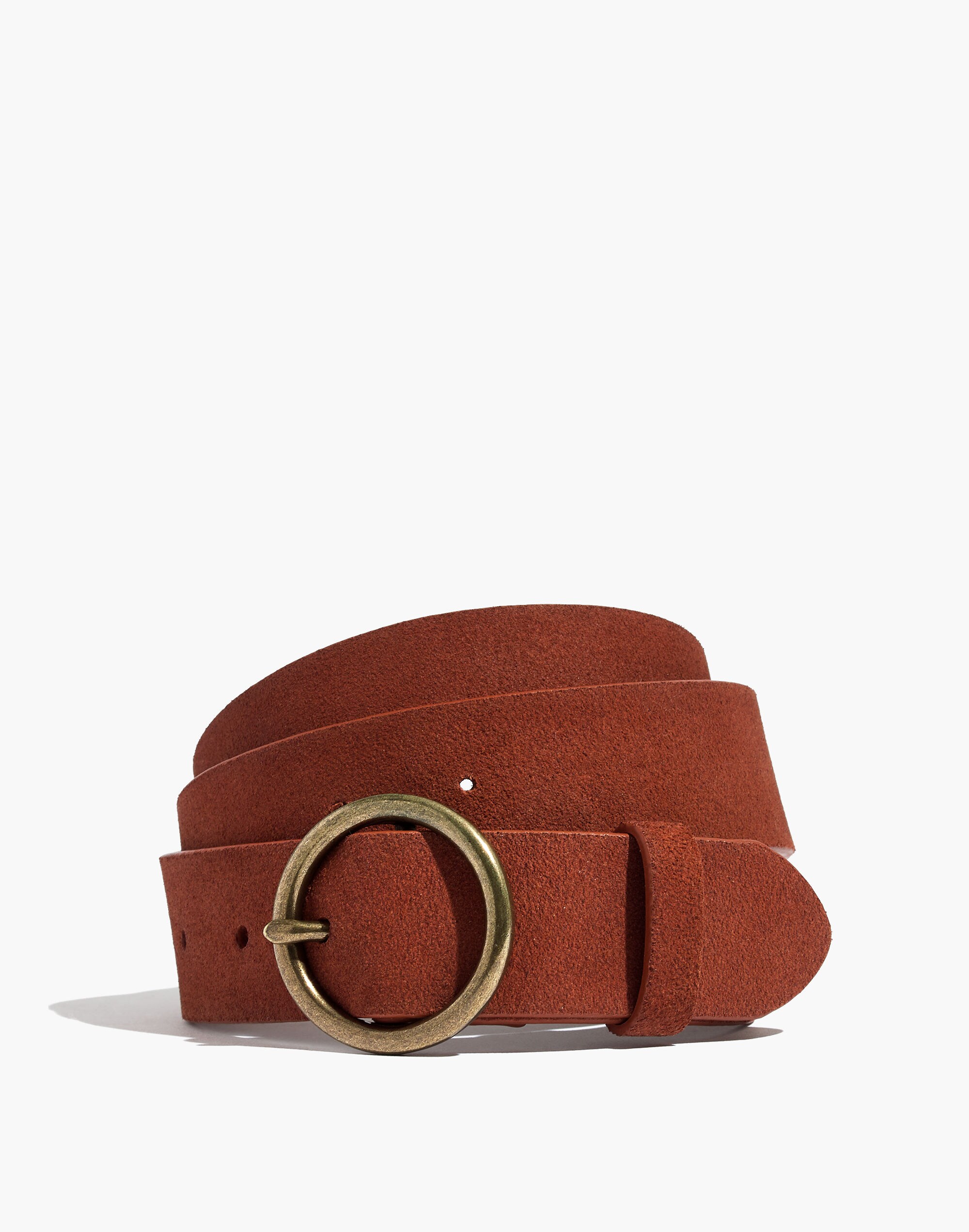 Suede Circle Buckle Belt