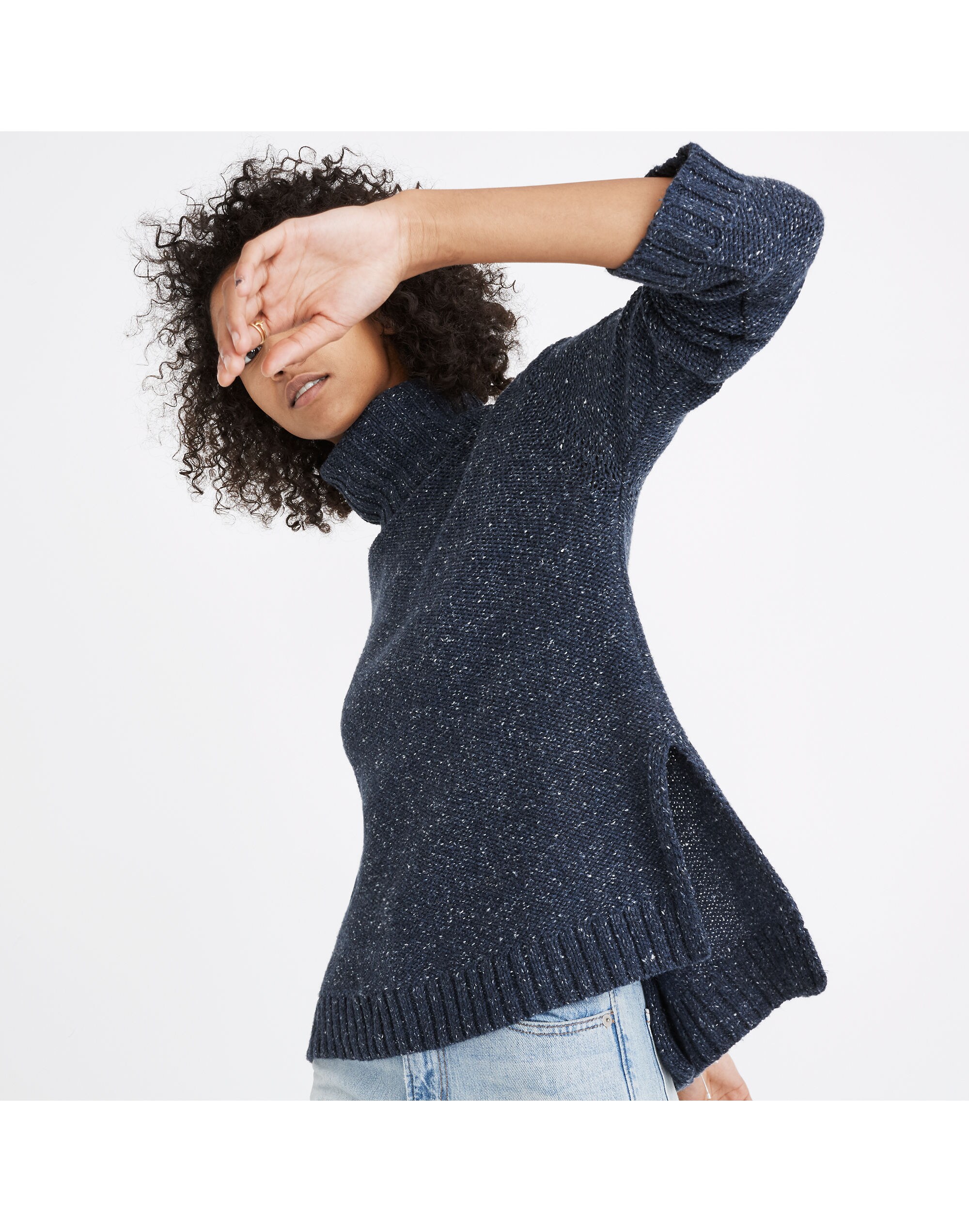 Flecked Turtleneck Sweater