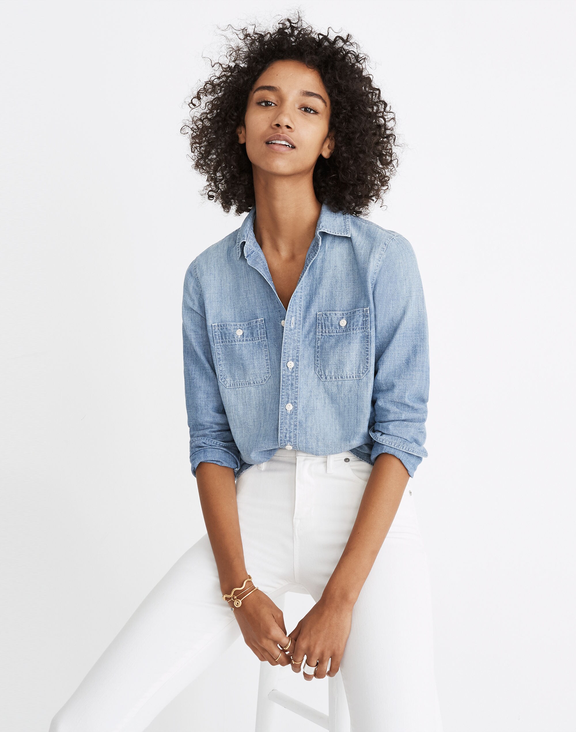 Chambray Classic Ex-Boyfriend Shirt in Mazzy Wash