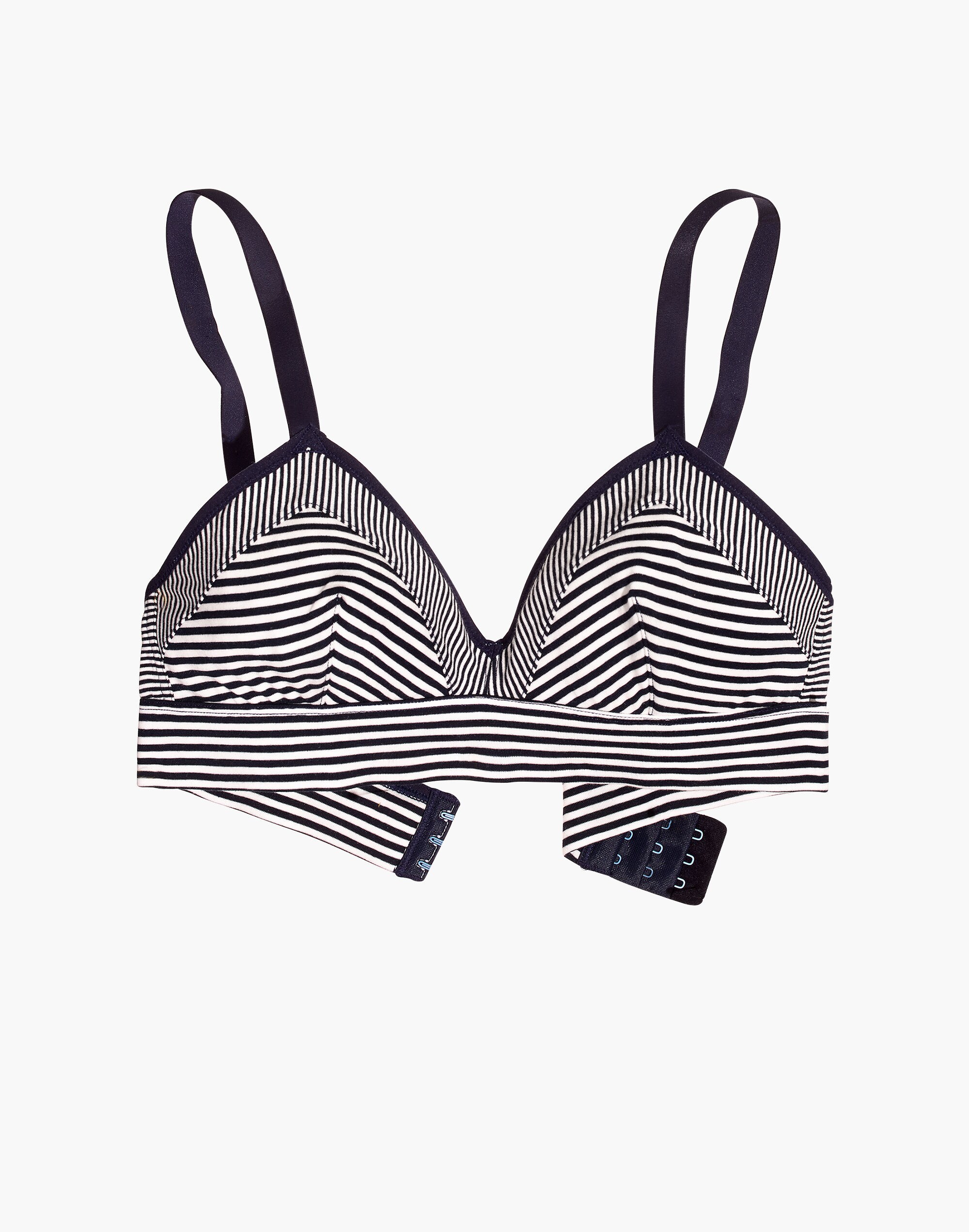 Cotton-Modal&reg; Kerri Longline Bralette in Stripe Mix