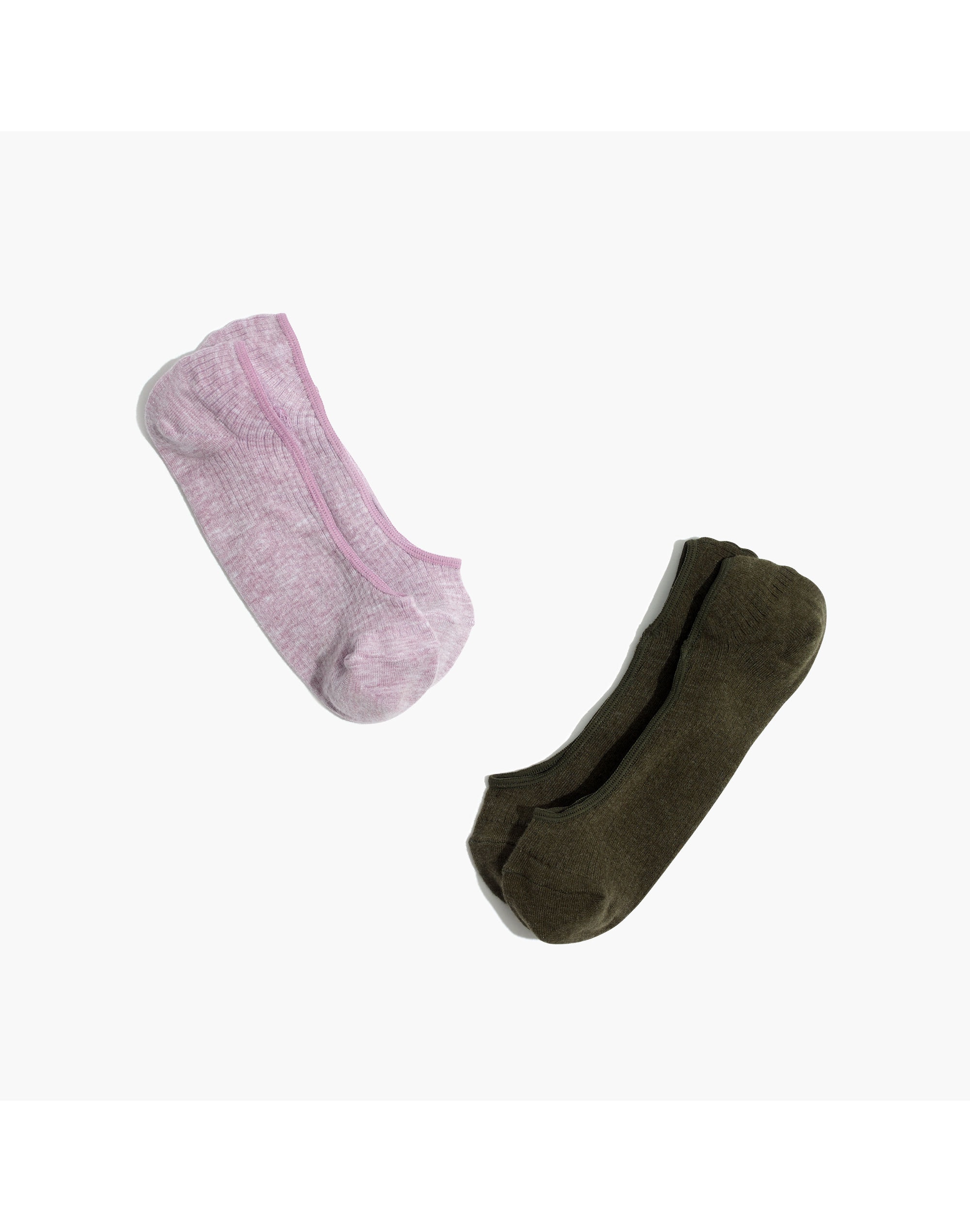 two-pack ribbed low-profile socks
