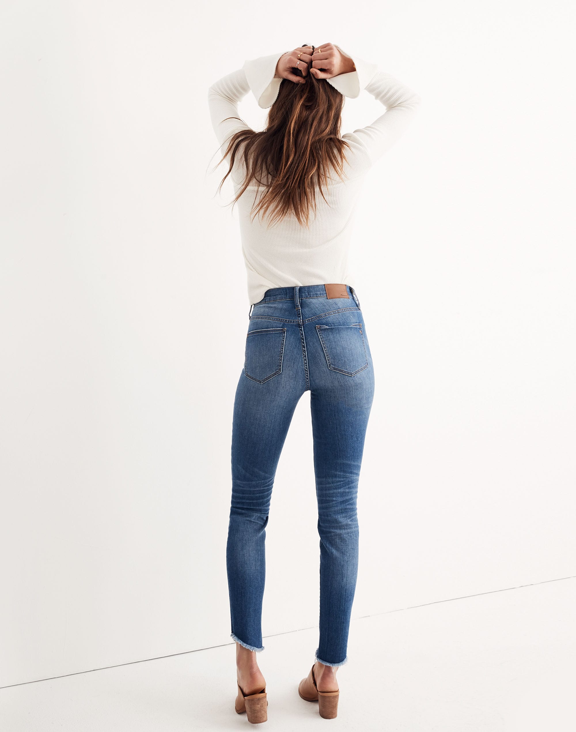 Short 10" High-Rise Skinny Jeans: Tulip-Hem Edition