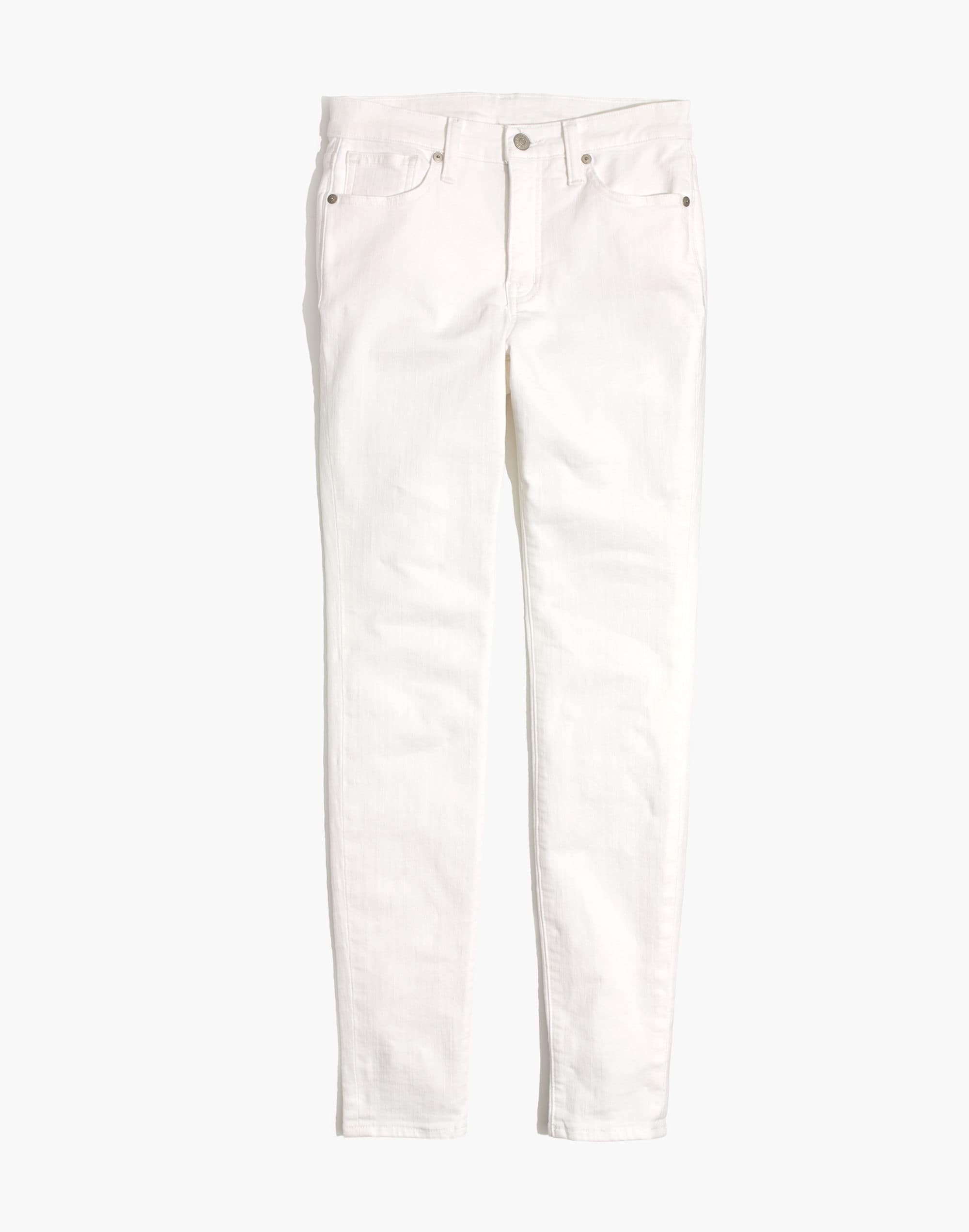 9" Mid-Rise Skinny Jeans in Pure White