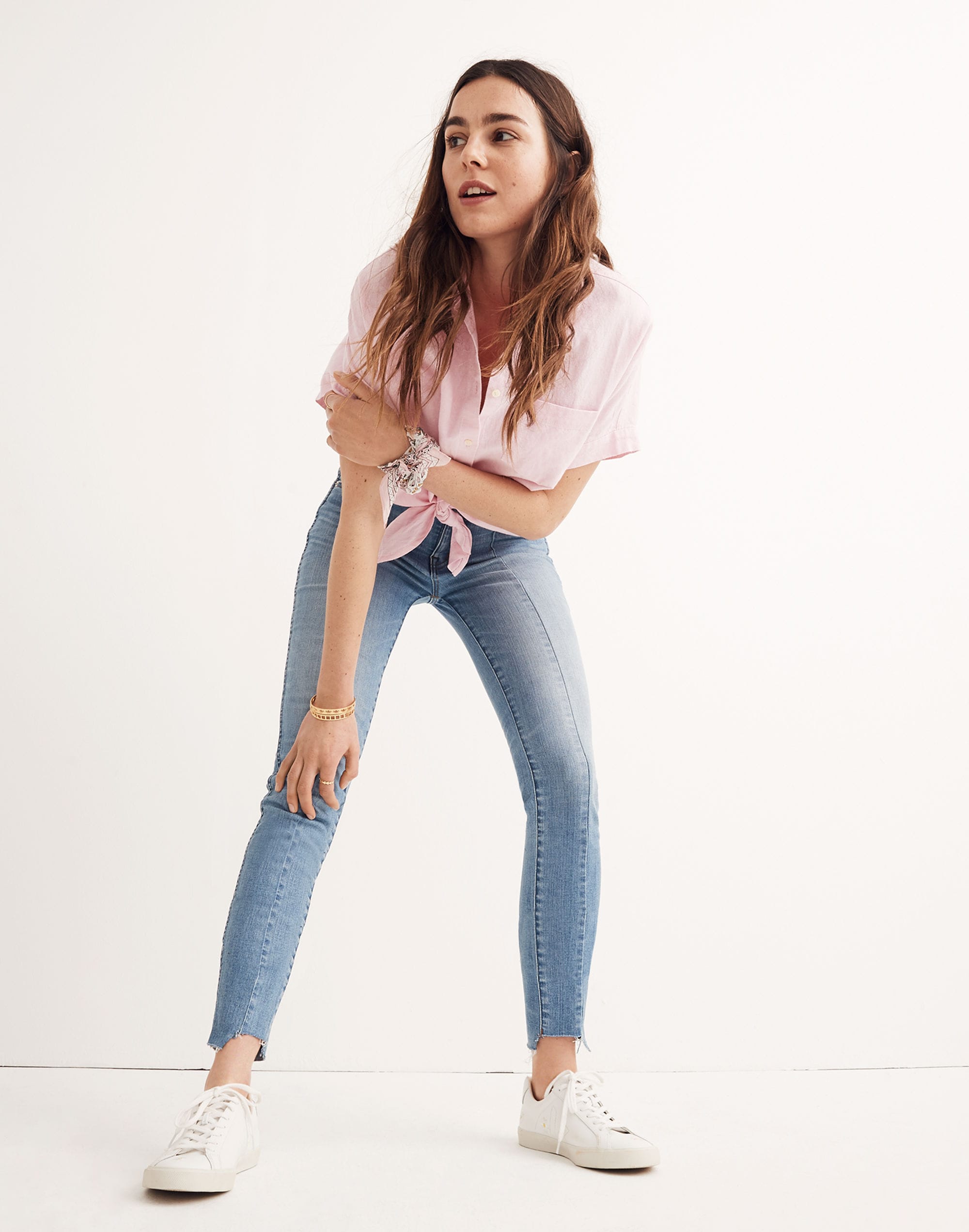 9" High-Rise Skinny Jeans: Seamed Step-Hem Edition