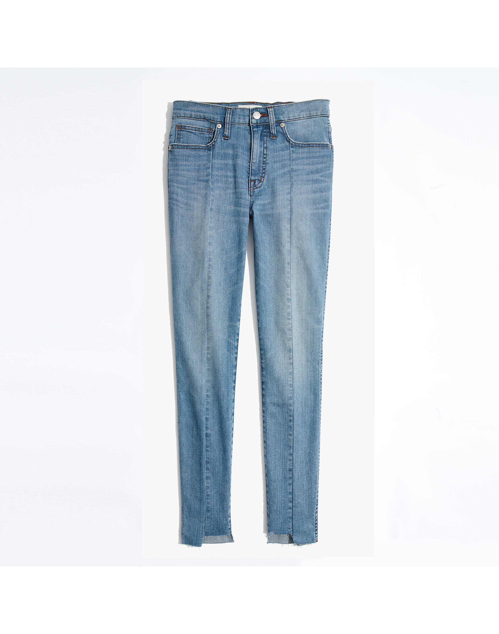 9" High-Rise Skinny Jeans: Seamed Step-Hem Edition