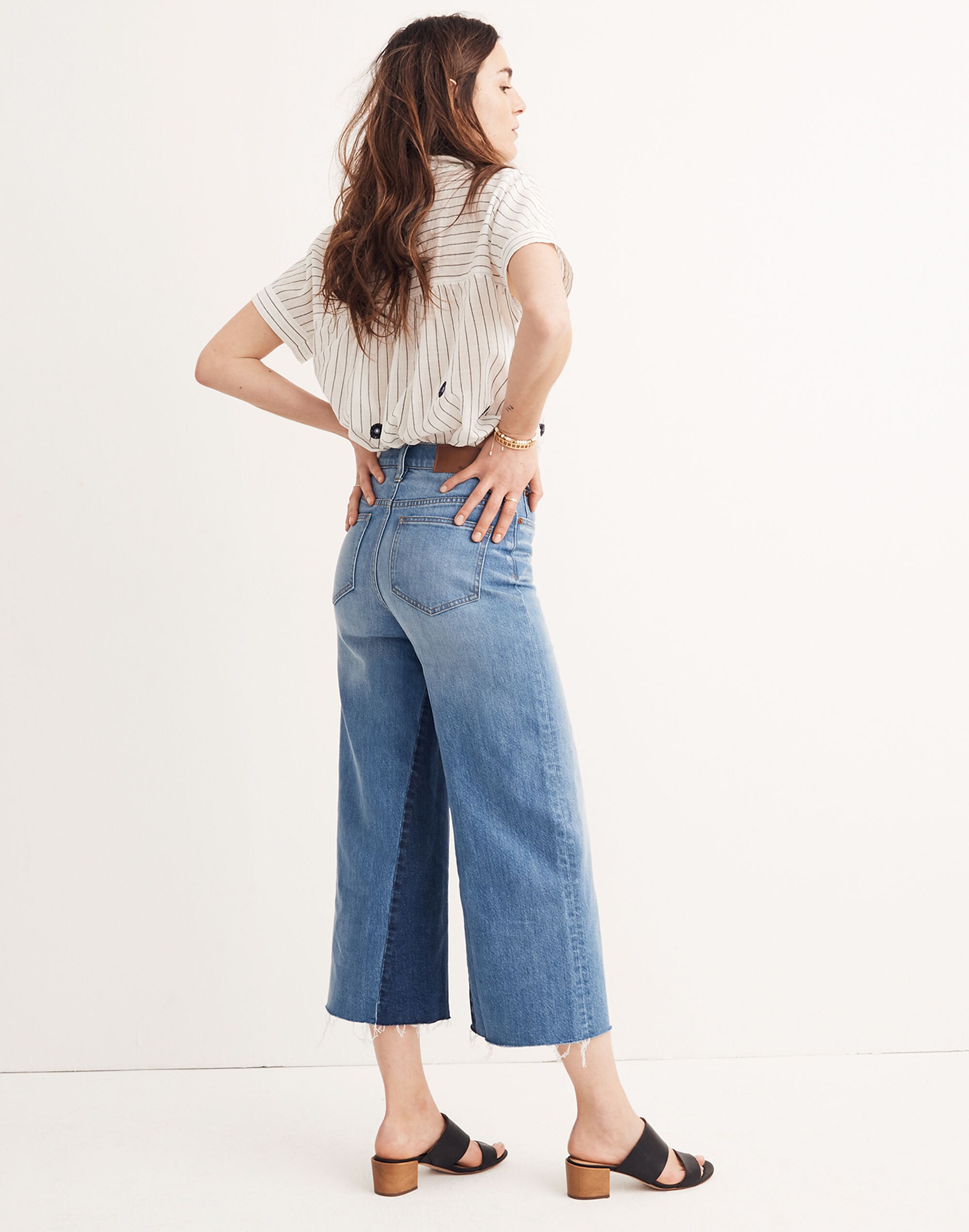 Wide-Leg Crop Jeans: Gusset Edition