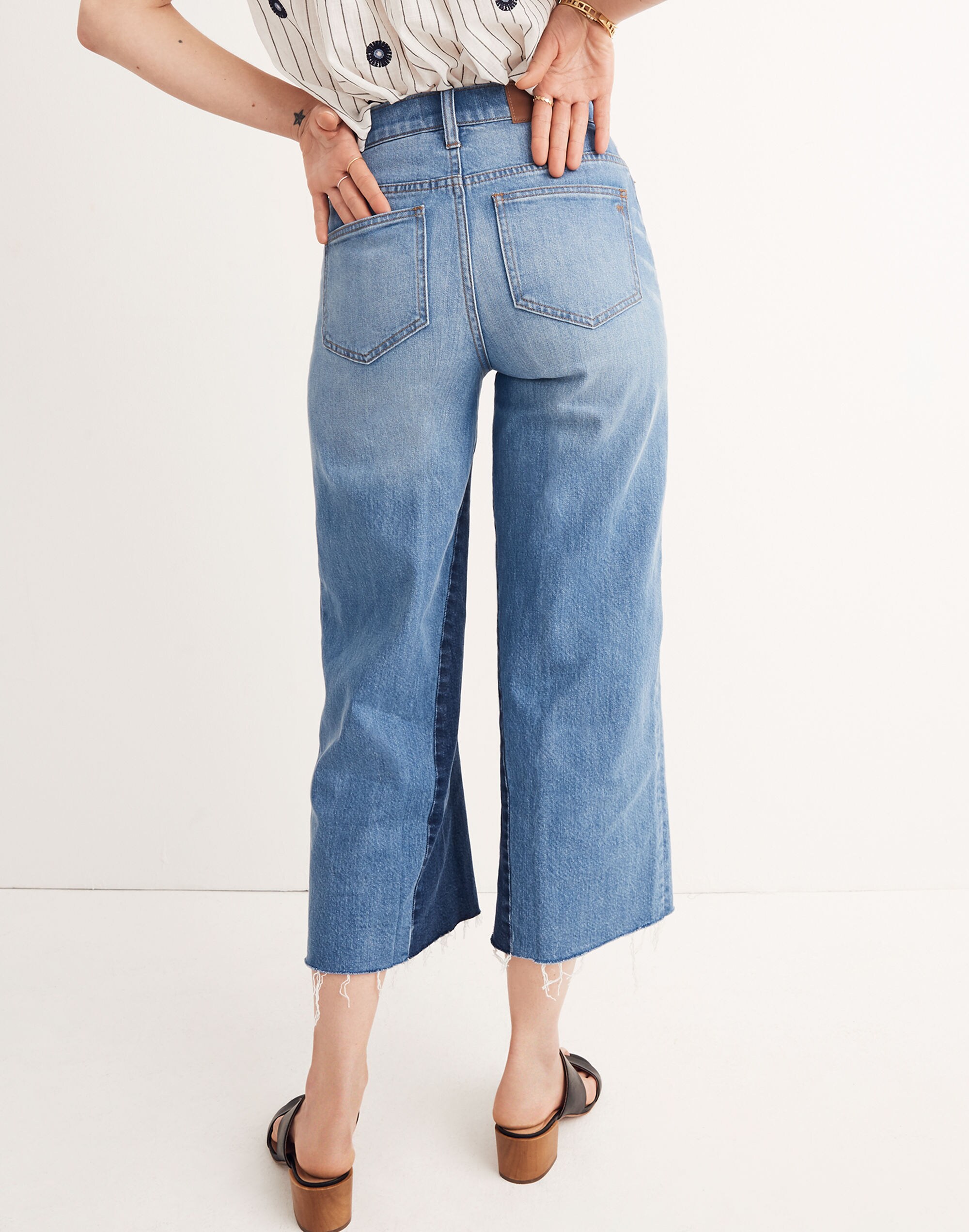 Wide-Leg Crop Jeans: Gusset Edition